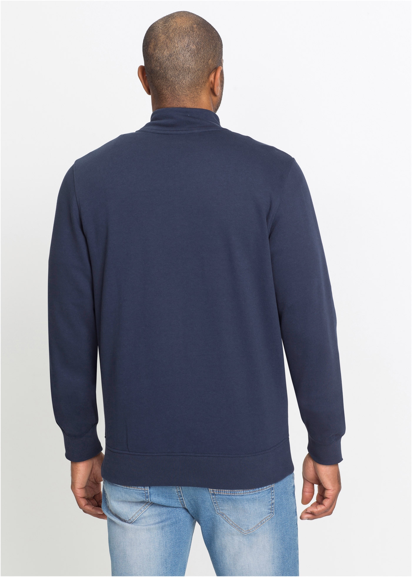 bonprix Veste sweat »Sweatjacke mit Stehkragen« avec col montant, intérieur en sweat doux brossé, regular fit