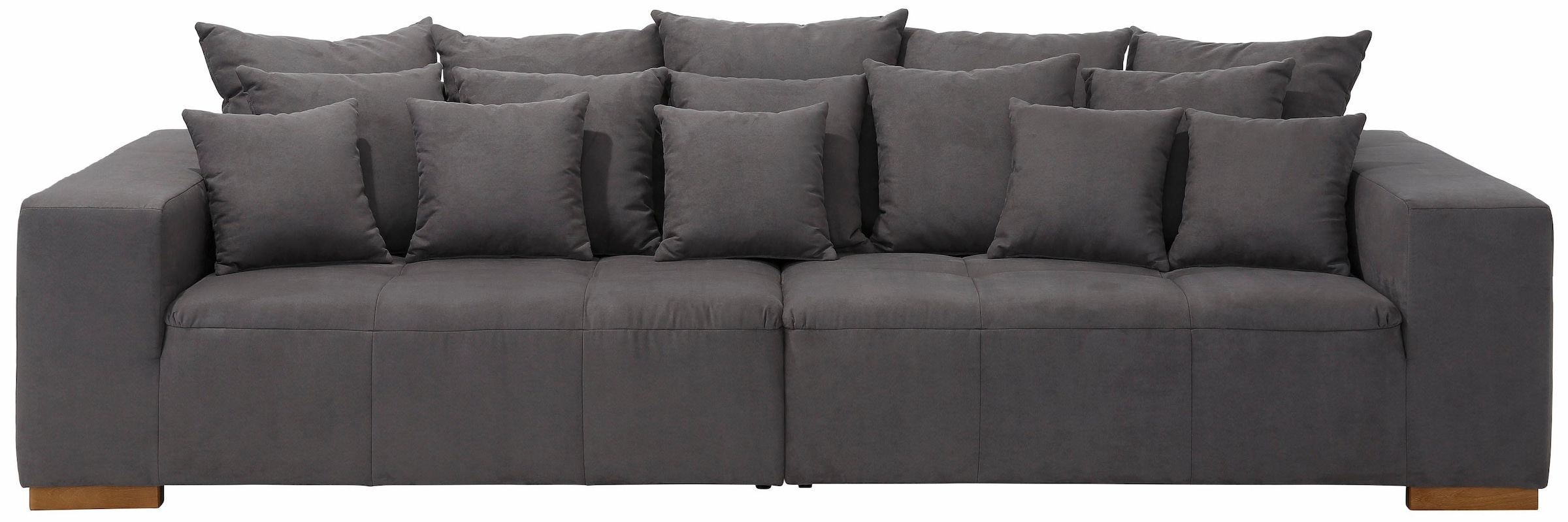 Home affaire Big-Sofa »Neapel« mit vielen losen Kissen, in 2 Bezugsqualitäten