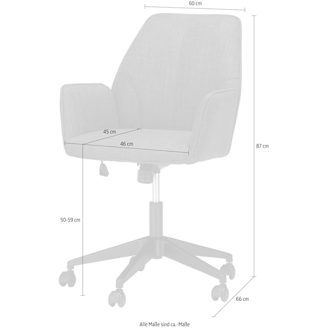 MCA furniture Bürostuhl »O-Pemba«, Stoffbezug, Webstoff, Bürostuhl mit  Komfortsitzhöhe stufenlos verstellbar bequem kaufen