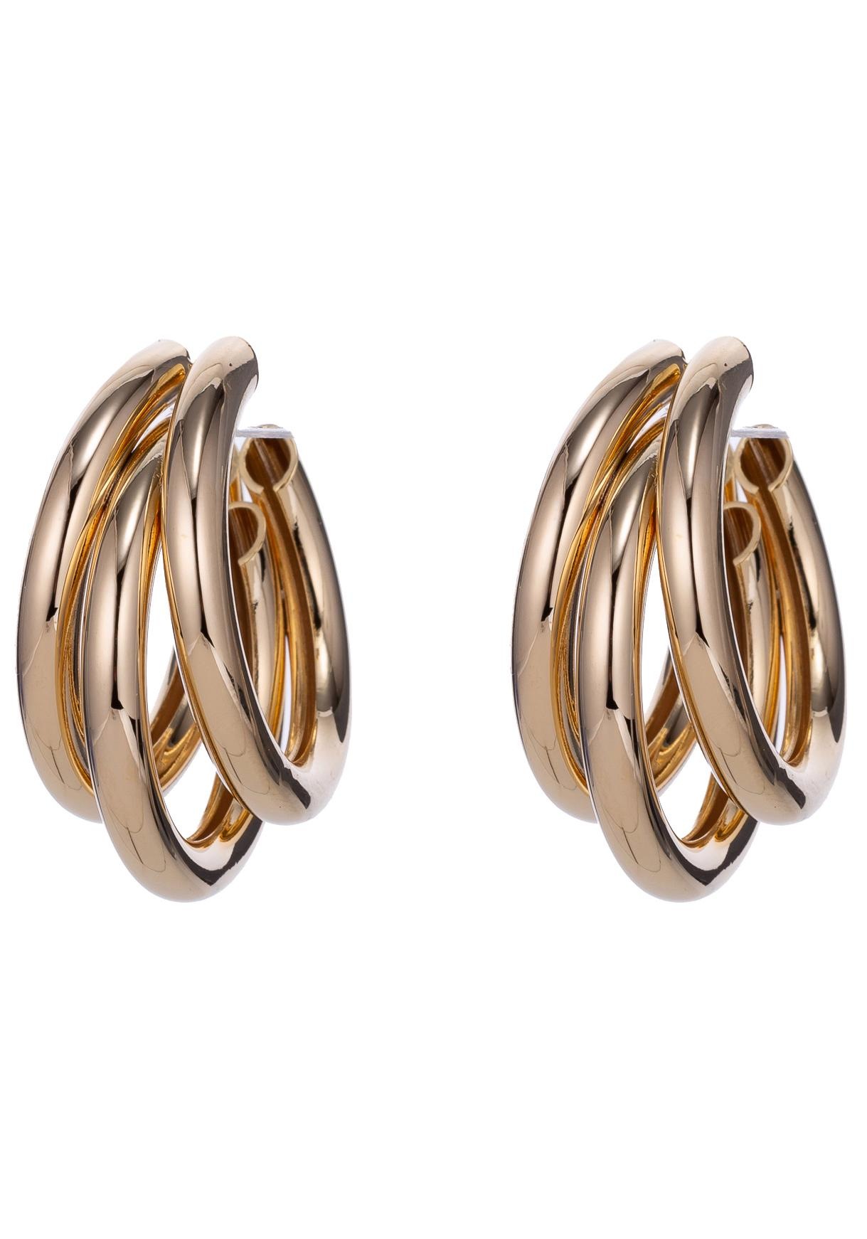 Image of J.Jayz Paar Creolen »mehrreihige Optik, gelbgoldfarben« bei Ackermann Versand Schweiz