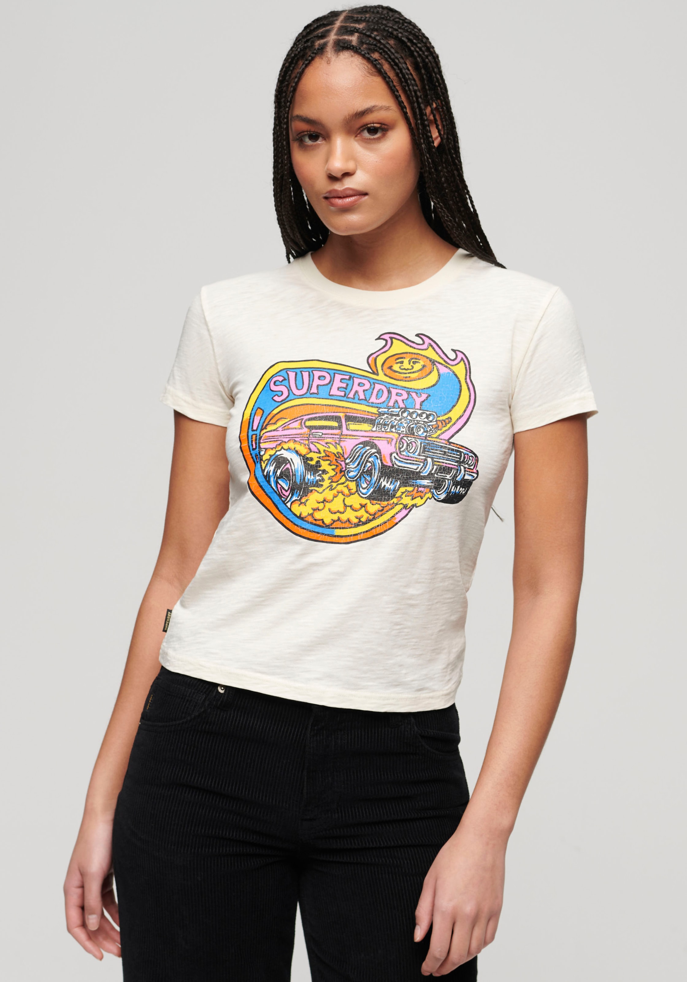 Print-Shirt »NEON MOTOR GRAPHIC FITTED TEE«