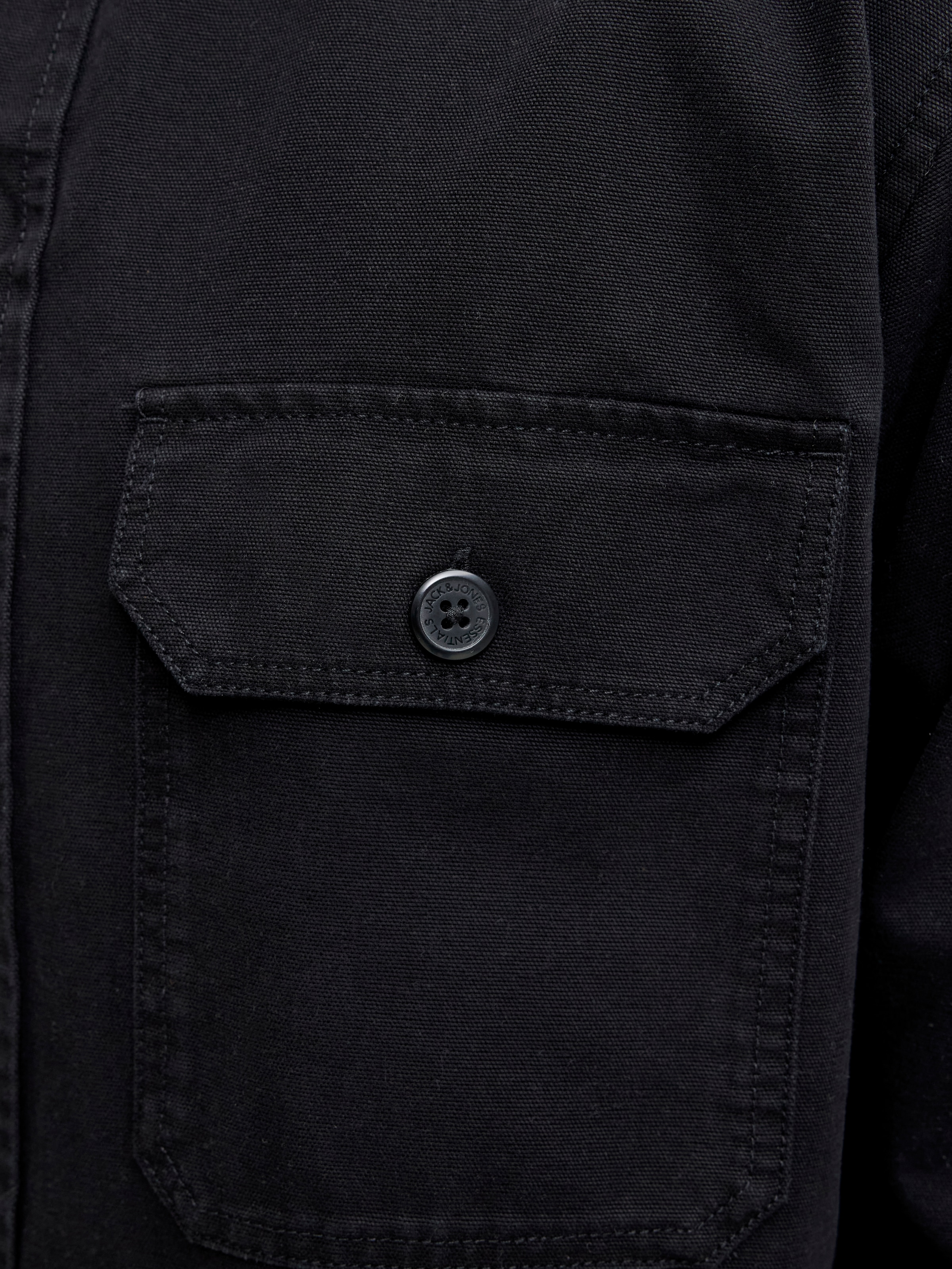 Jack & Jones Langarmhemd »JJECOLTON CANVAS OVERSHIRT LS SN« Baumwolle, Overshirt in lockerer Passform