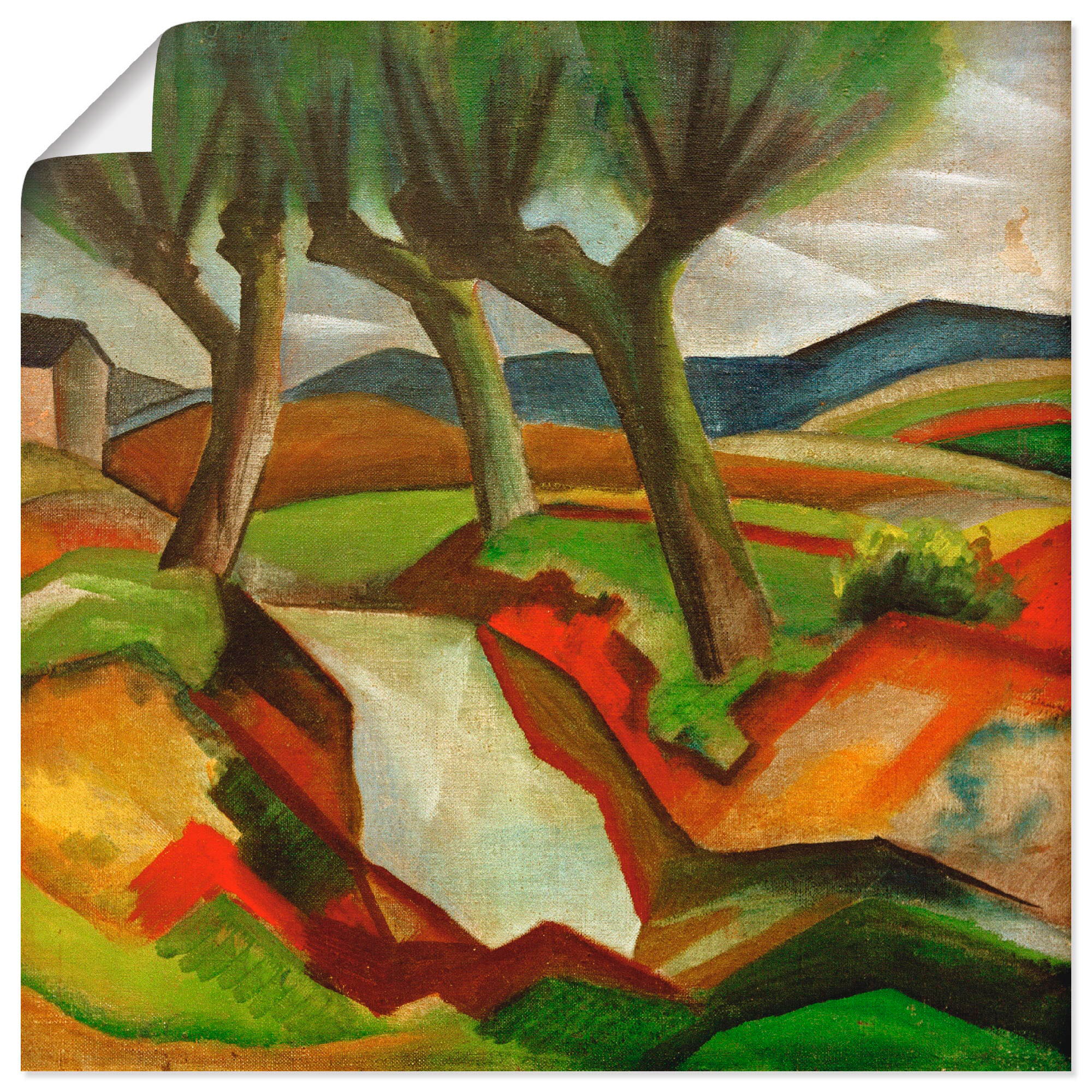 Image of Artland Wandbild »Weiden am Bach«, Wiesen & Bäume, (1 St.), in vielen Grössen & Produktarten -Leinwandbild, Poster, Wandaufkleber / Wandtattoo auch für Badezimmer geeignet bei Ackermann Versand Schweiz