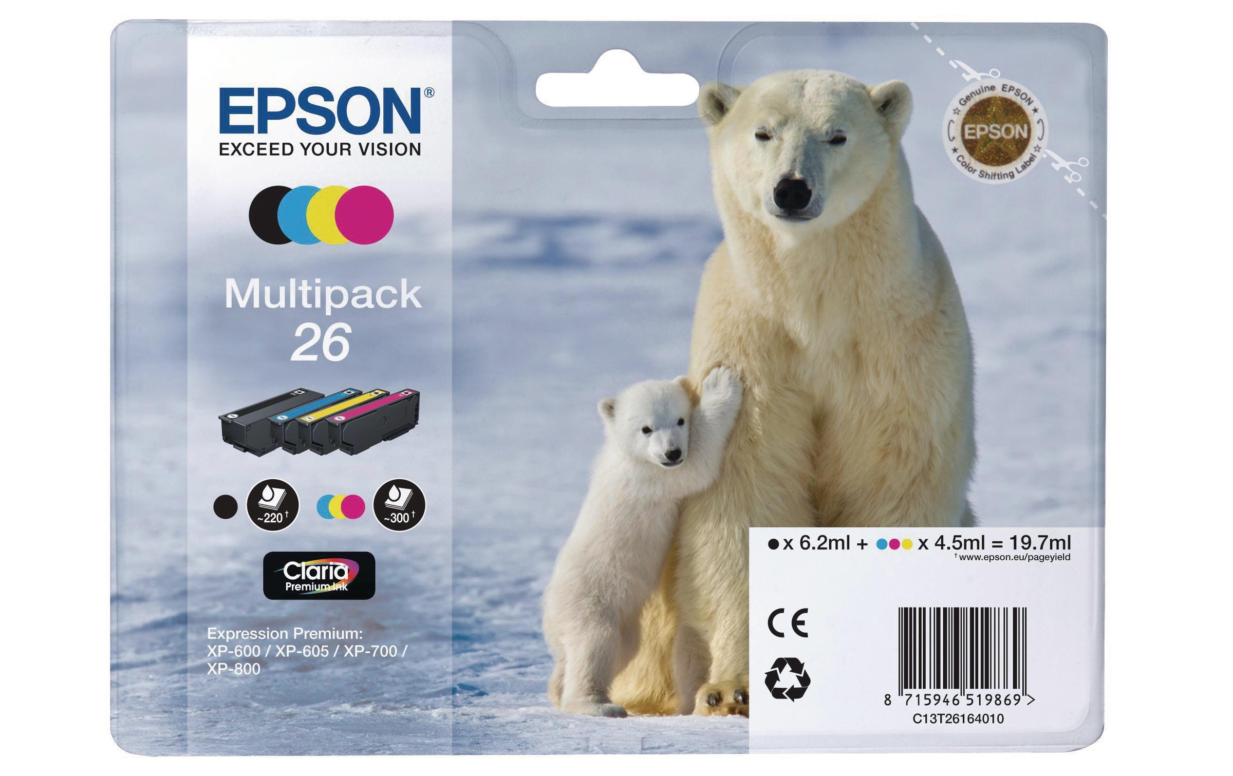 Epson Tintenpatrone »C13T26164010«, (4 St.)