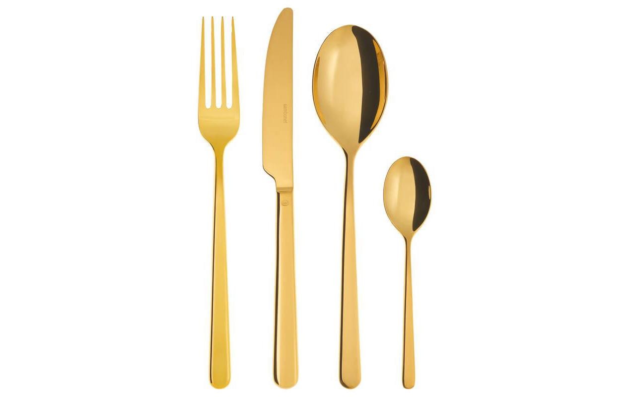 Image of sambonet Besteck-Set »Linear PVD 24-teilig, Goldfarben«, (Set, 24 tlg.) bei Ackermann Versand Schweiz