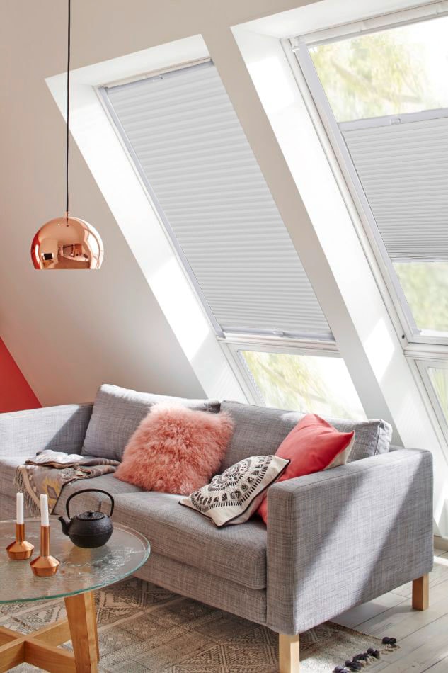 ♕ sunlines Dachfensterplissee »StartUp Style verspannt, mit versandkostenfrei Führungsschienen VD«, auf abdunkelnd, Honeycomb