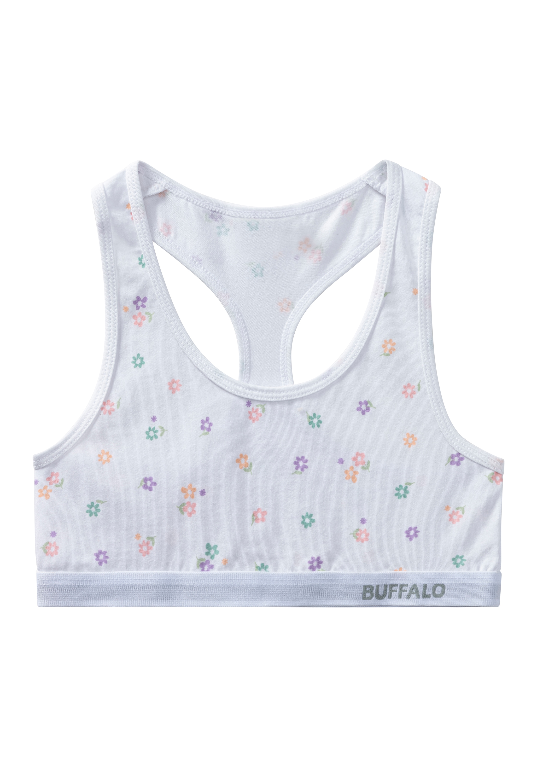 Buffalo Bustier, Uni und Blümchen-Print in einer Packung