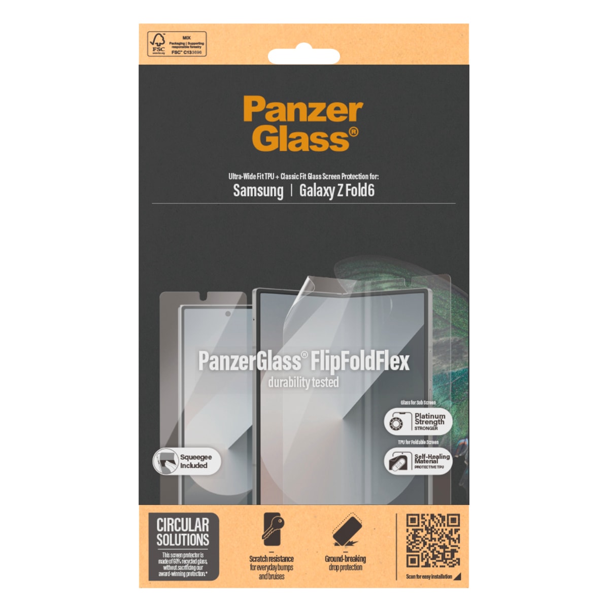 SAFE by PanzerGlass Displayschutzglas »Ultra-Wide Fit TPU + Classic Fit Glass Screen Protection«, für Samsung Galaxy Z Fold6, Displayschutzfolie, Schutzfolie, Bildschirmschutz, kratz- & stossfest