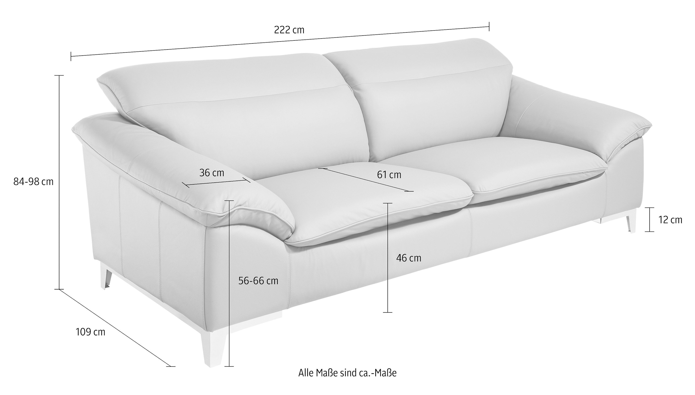 COTTA 2-Sitzer »Teresa« mit Kopfteilverstellung