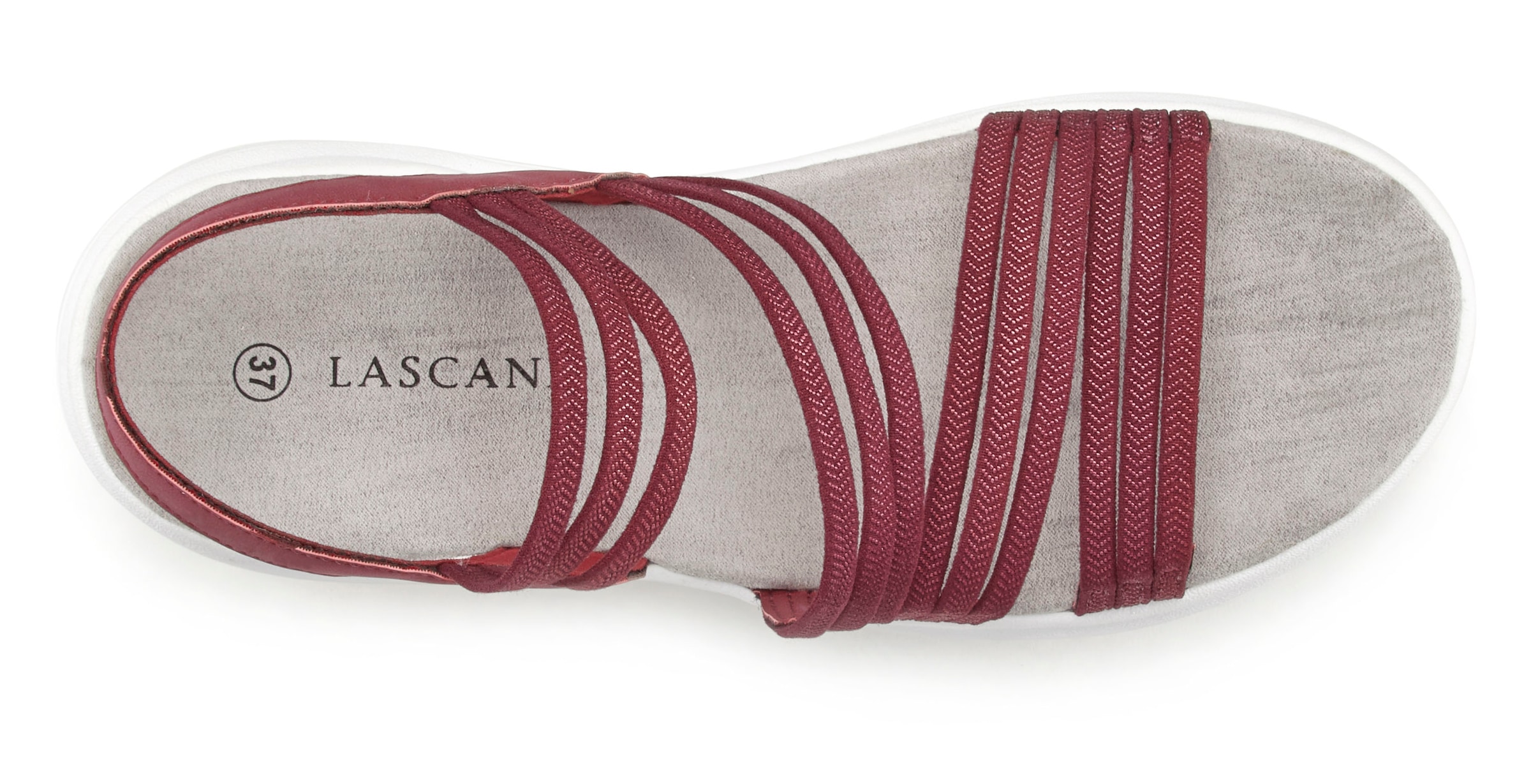 LASCANA Sandale »Sommerschuh«, Sandalette, Sommerschuh, ultraleichter Sohle,elastische Riemchen VEGAN