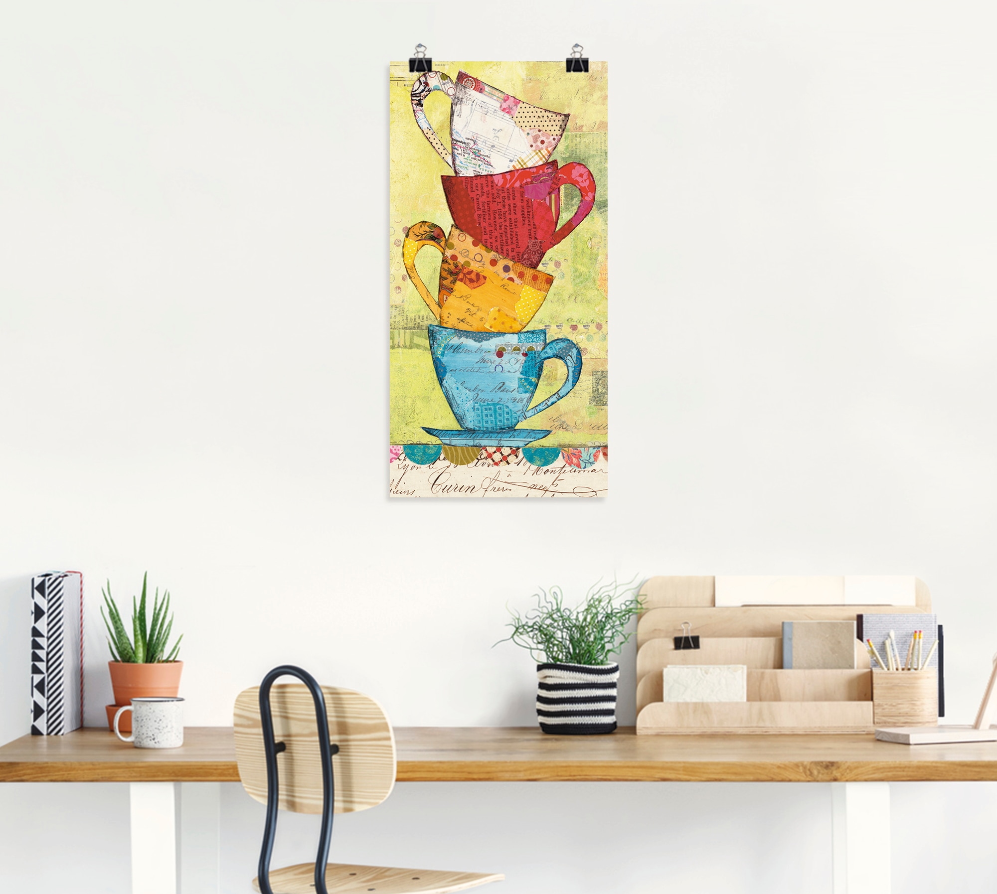 Artland Wandbild »Komm zum Kaffee«, Geschirr & Besteck, (1 St.), als Leinwandbild, Poster, Wandaufkleber in verschied. Grössen