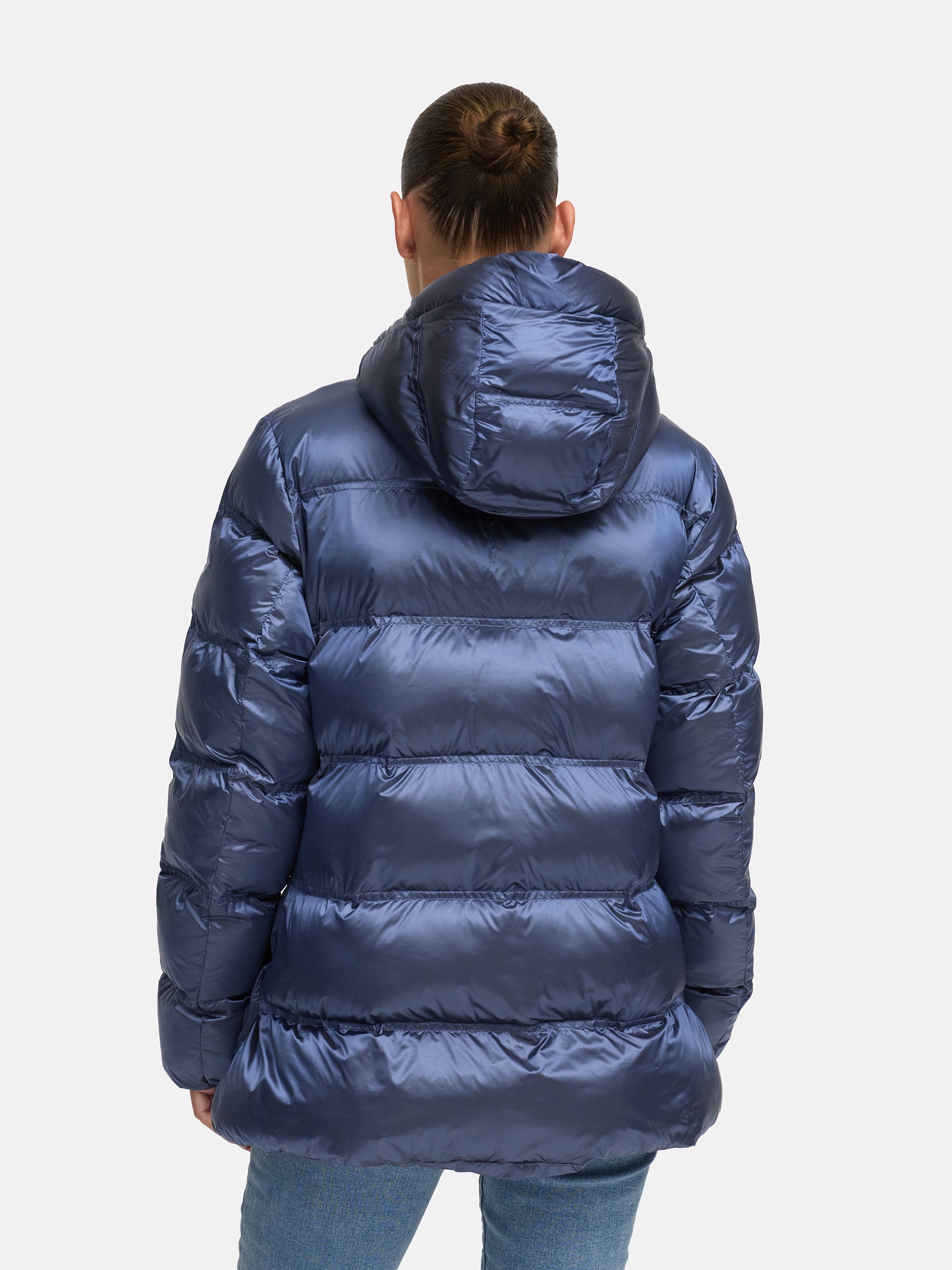 MANISA Steppjacke, mit Kapuze, mit Stehkragen, Kapuze und elastischem Ärmelsaum