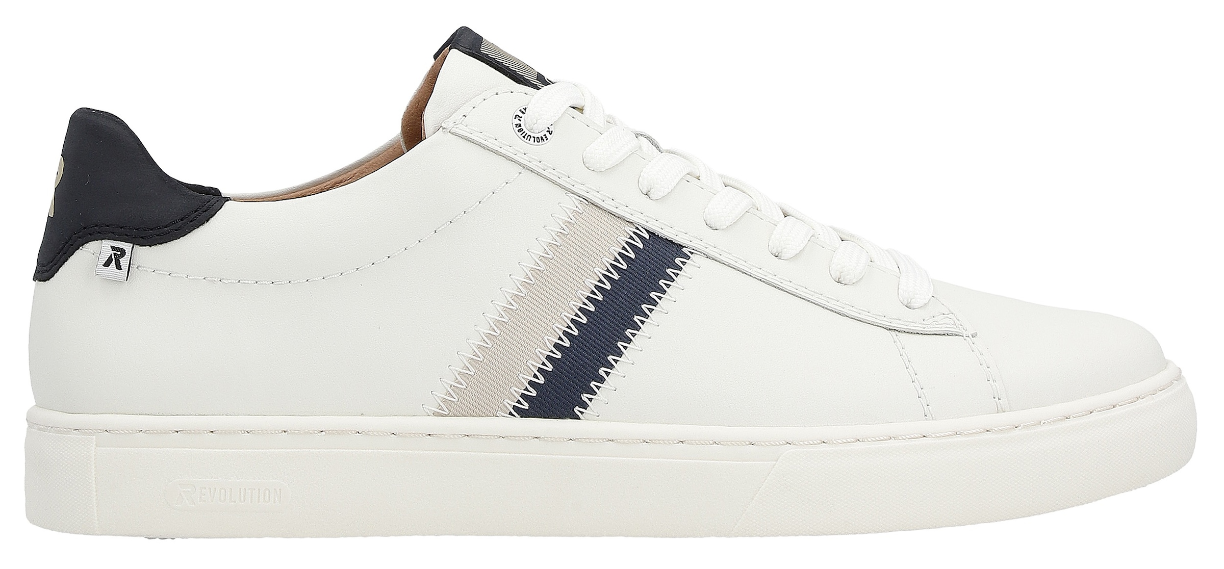 RIEKER Sport Sneaker, mit Leder-Innenfutter, Freizeitschuh, Halbschuh, Schnürschuh