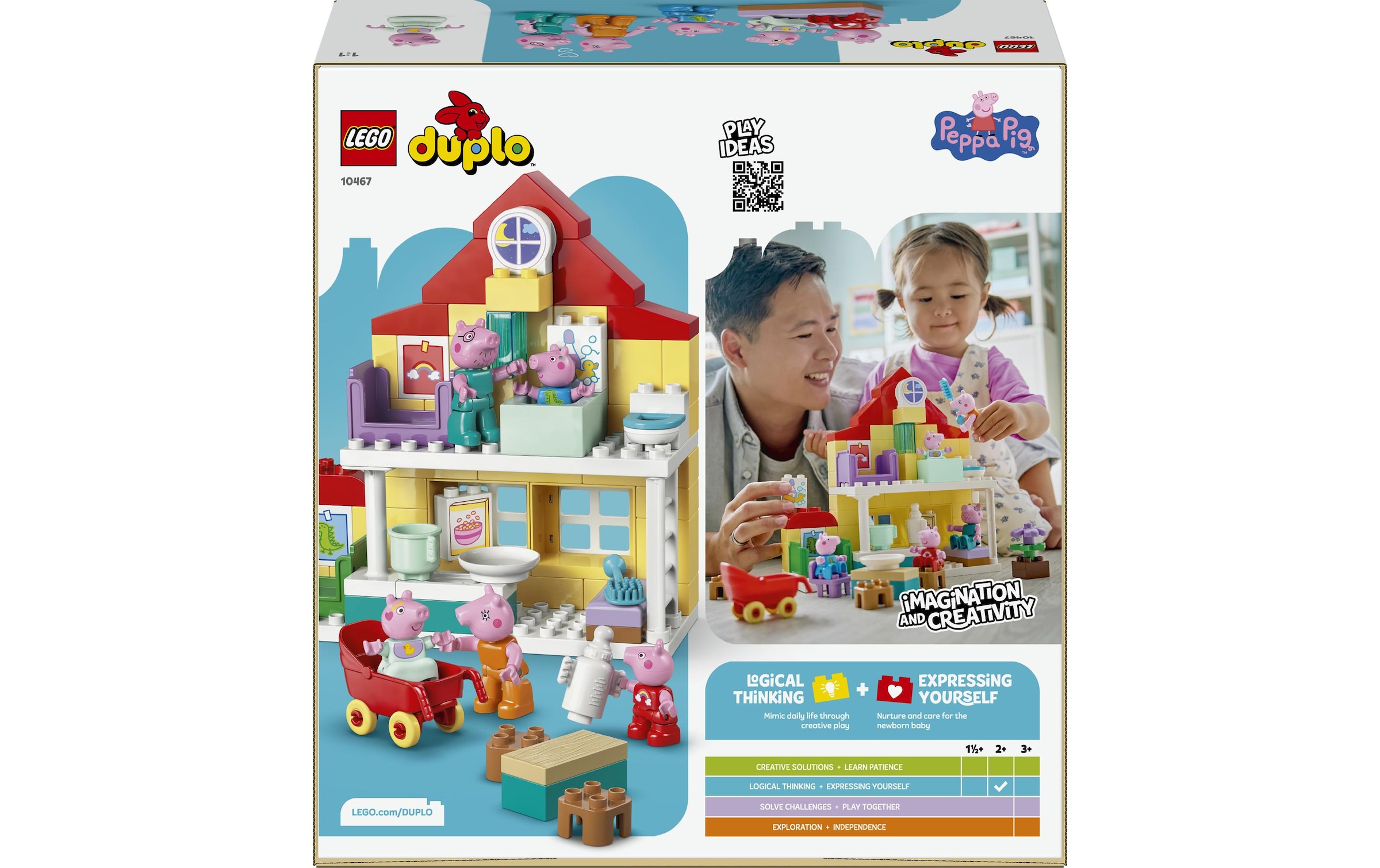 LEGO® Konstruktionsspielsteine »Familienhaus (10467), LEGO DUPLO Peppa Pig«
