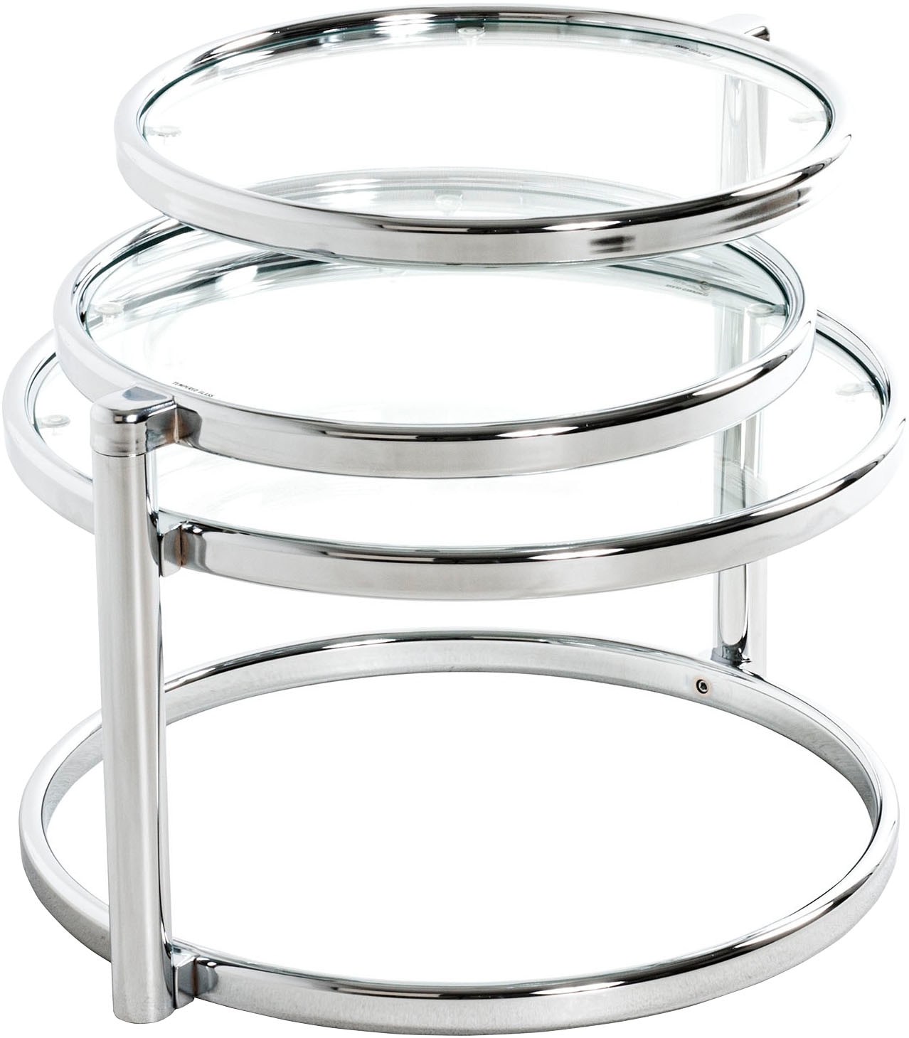 HAKU Table basse »Sofatisch, Wohnzimmertisch« 1 cuis tlg. rond - en métal argenté - Ø/H / cm