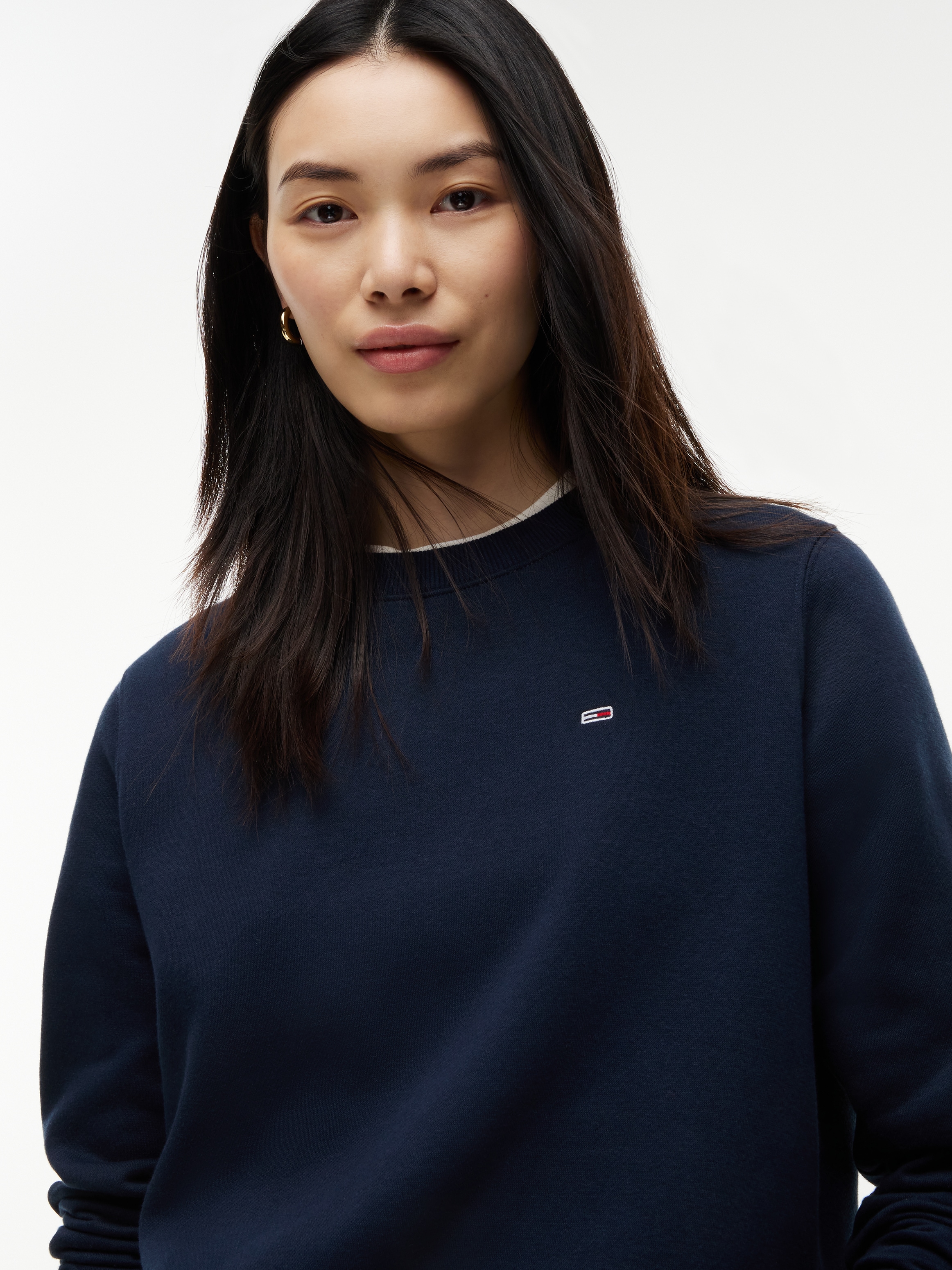 Tommy Jeans Sweatshirt »TJW REG S FLAG CREW«, mit Logostickerei, Regular Fit
