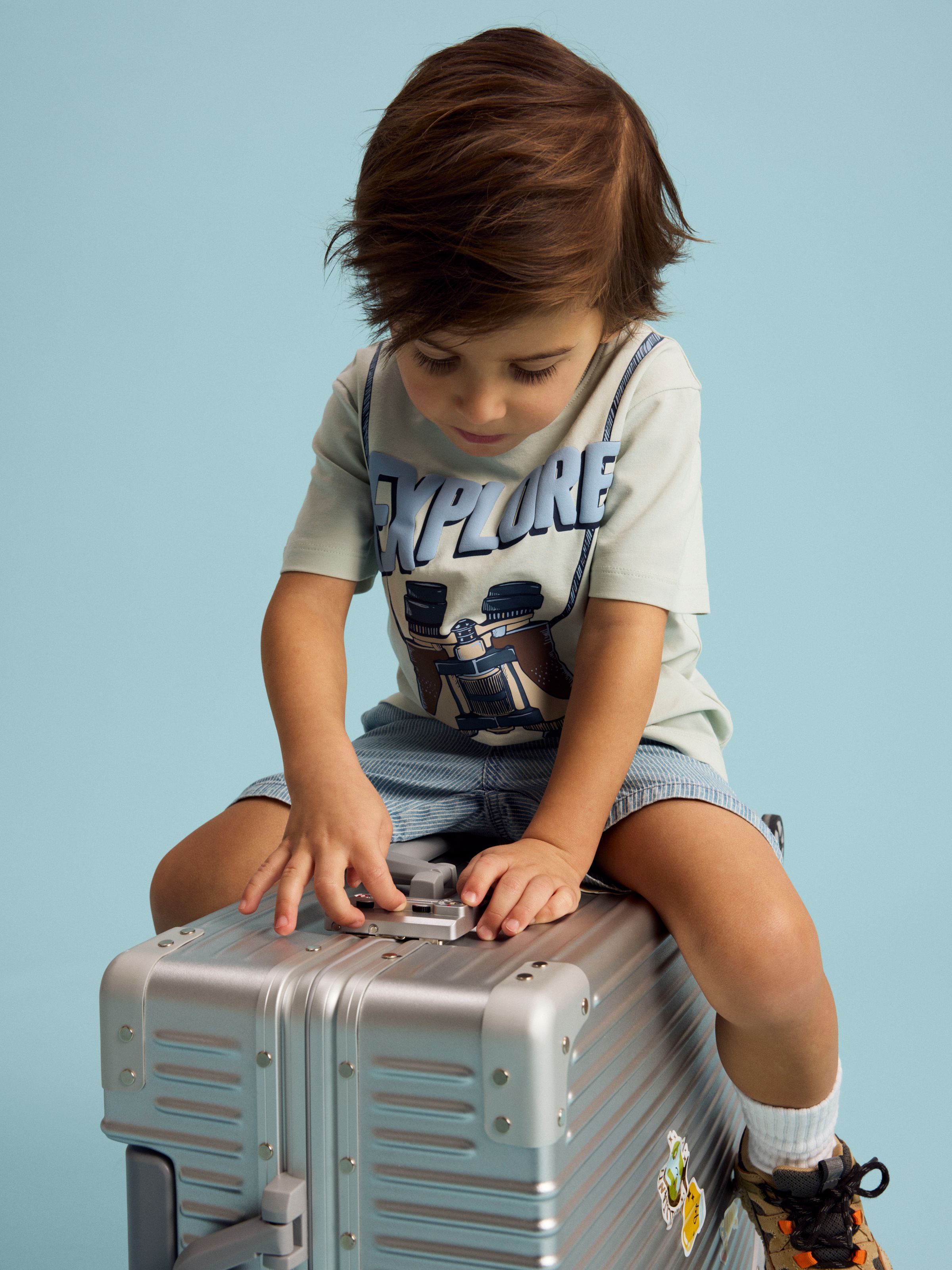 Name It T-shirt »NMMHOLLI SS NREG TOP BOX« mélange coton, coupe régulière