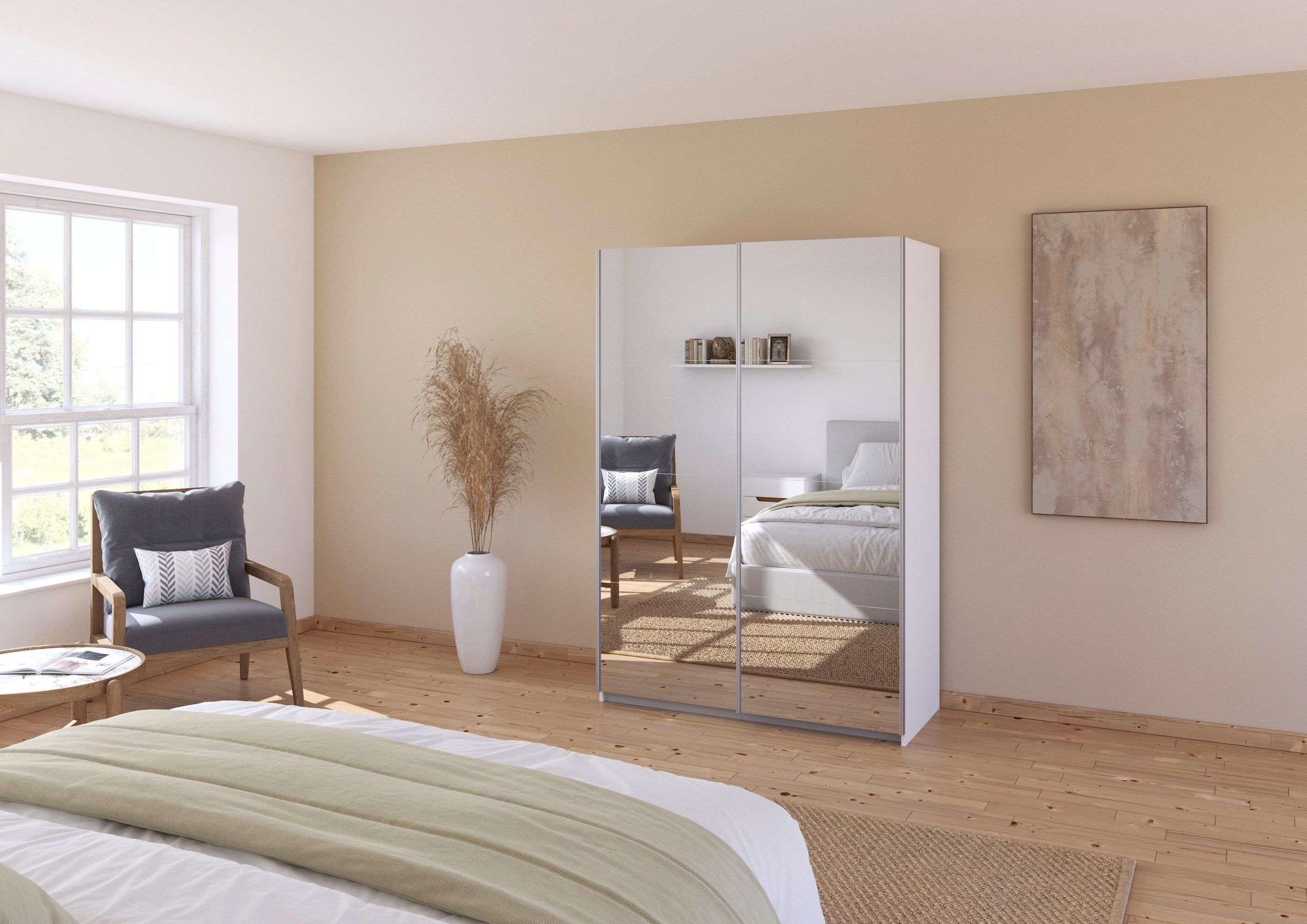 rauch Schwebetürenschrank »Subito Kleiderschrank Bestseller« Schlafzimmerschrank Garderobe mit 8 Spiegelelementen