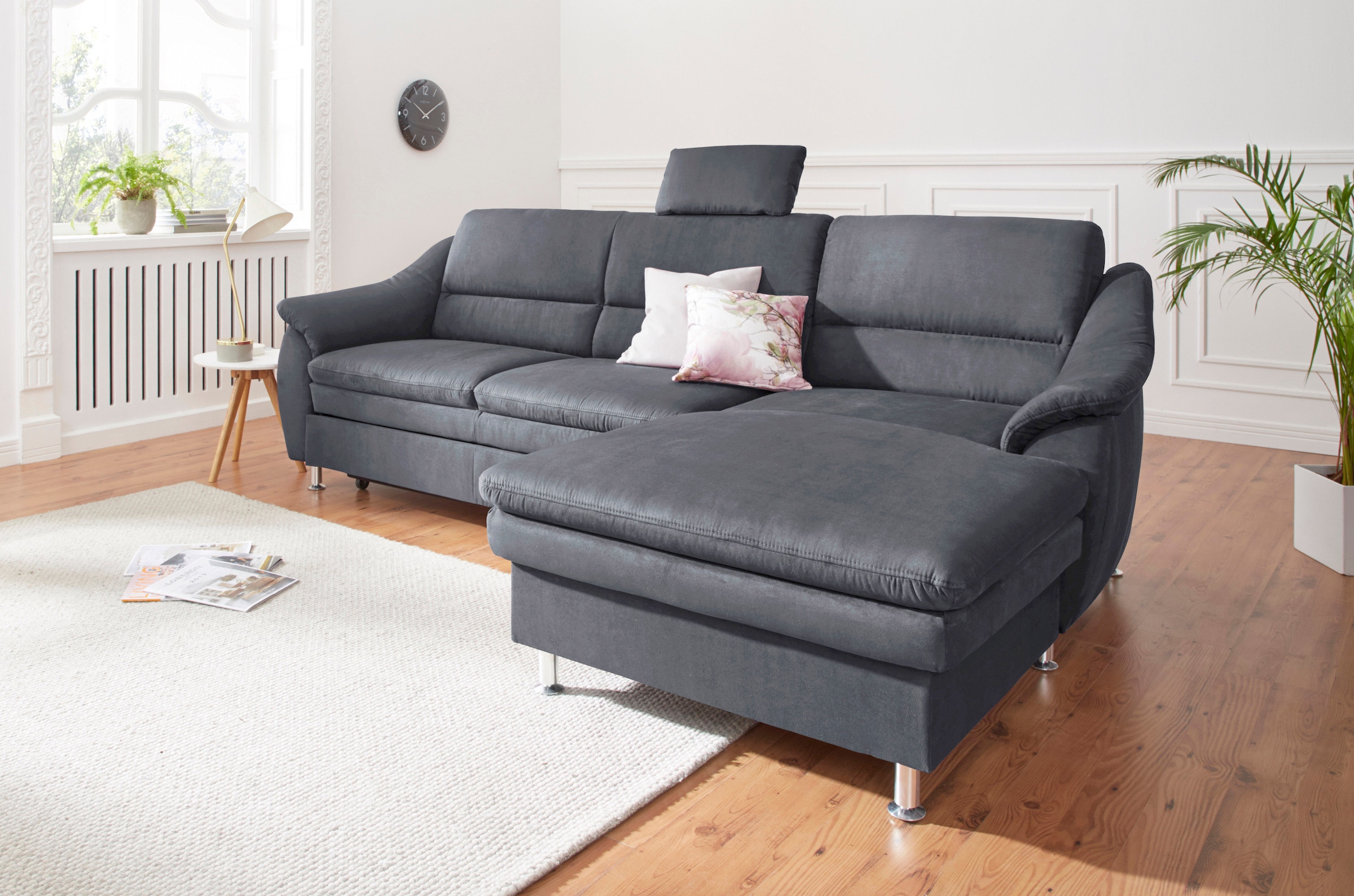 sit&more Ecksofa »Cardoso L-Form« mit Federkern, wahlweise mit Bettfunktion
