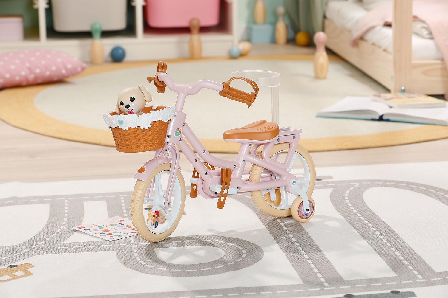 Baby Born Puppen Fahrzeug »Fahrrad« mit Welpe Lucky