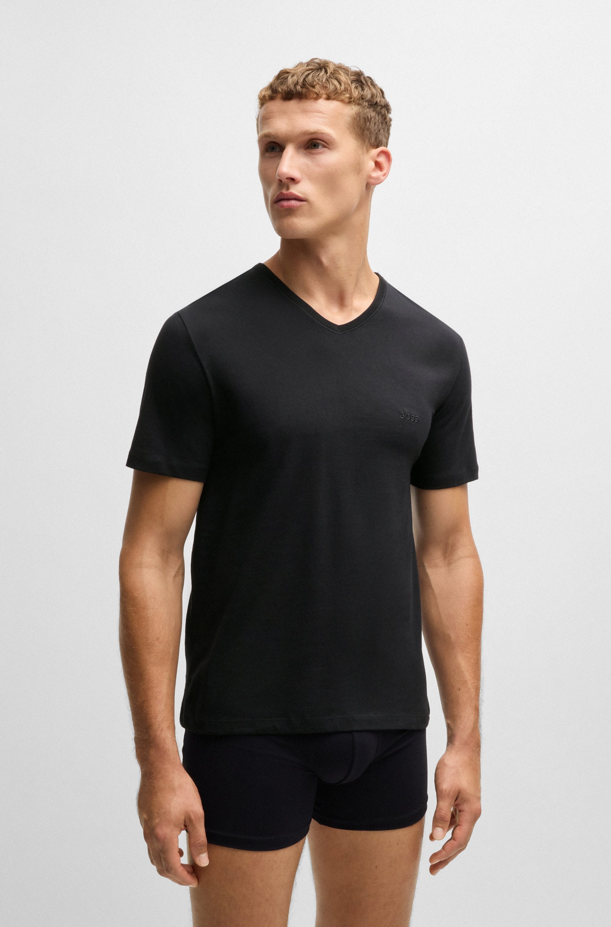 BOSS V-Shirt »T-Shirt VN 3P CO«, (Packung)