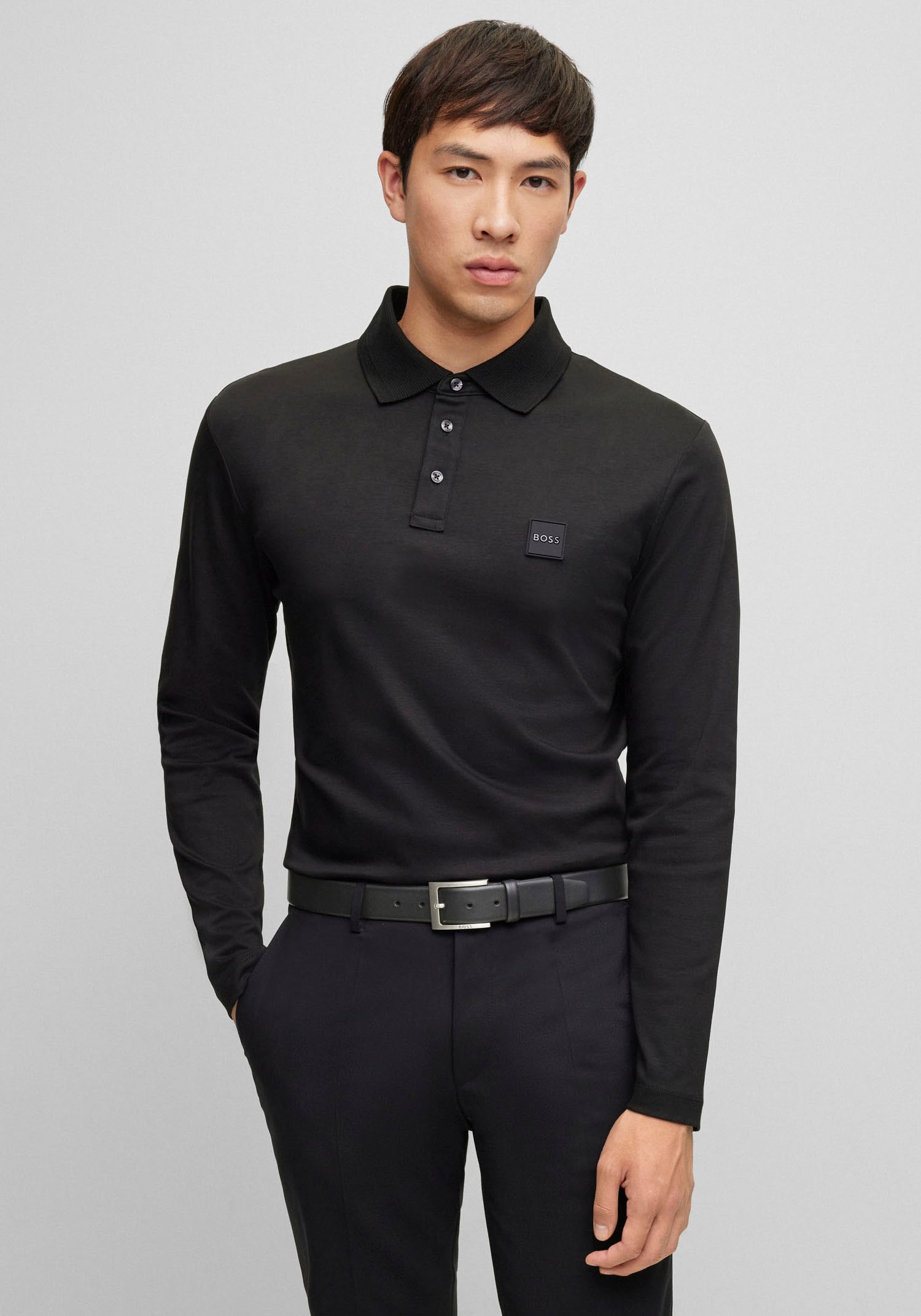 BOSS Ceinture en cuir aus Nappaleder mit BOSS Logo-Dornschliesse