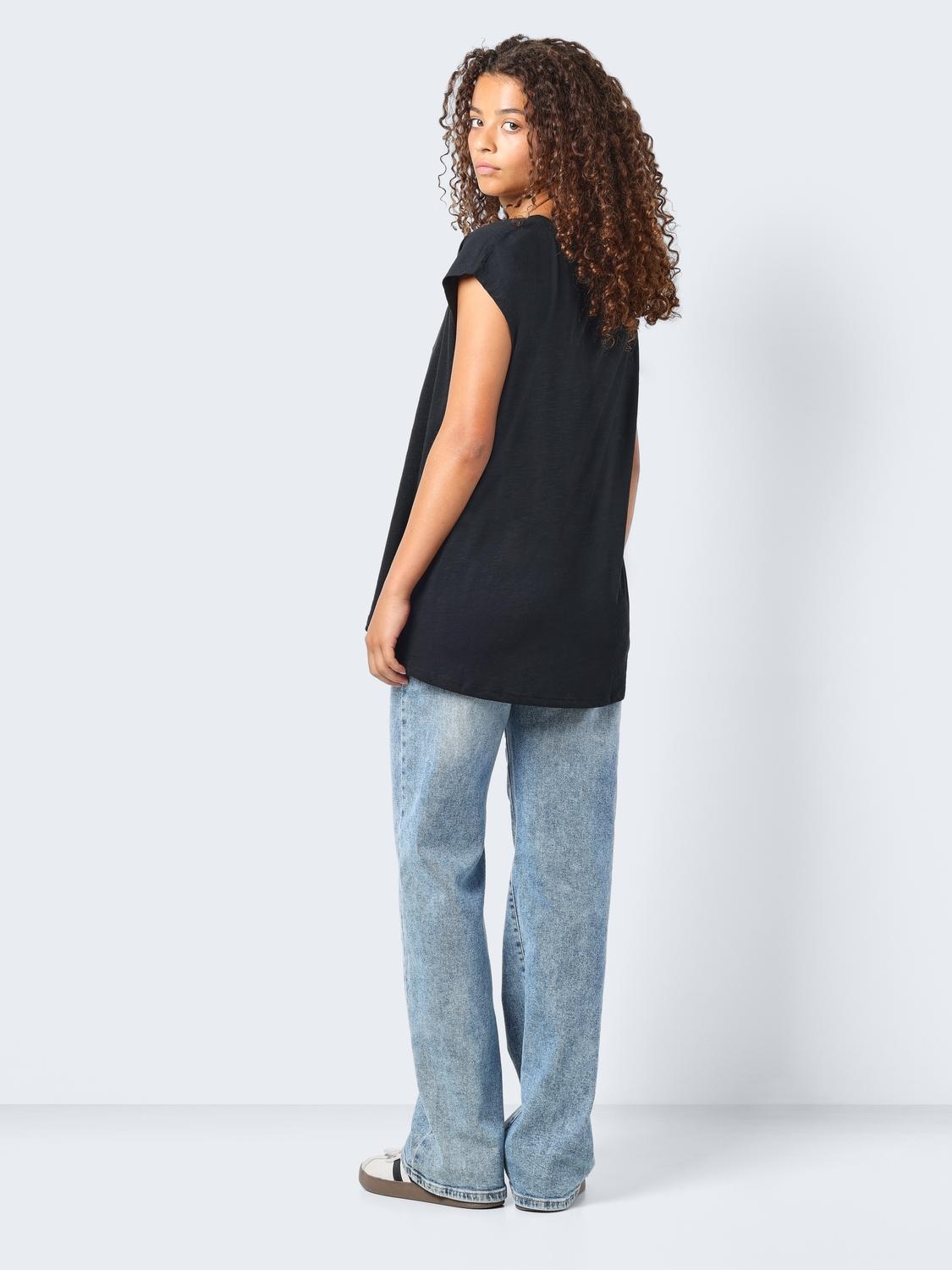 Noisy may Kurzarmshirt »NMMATHILDE S/S LOOSE LONG TOP FWD NOOS«