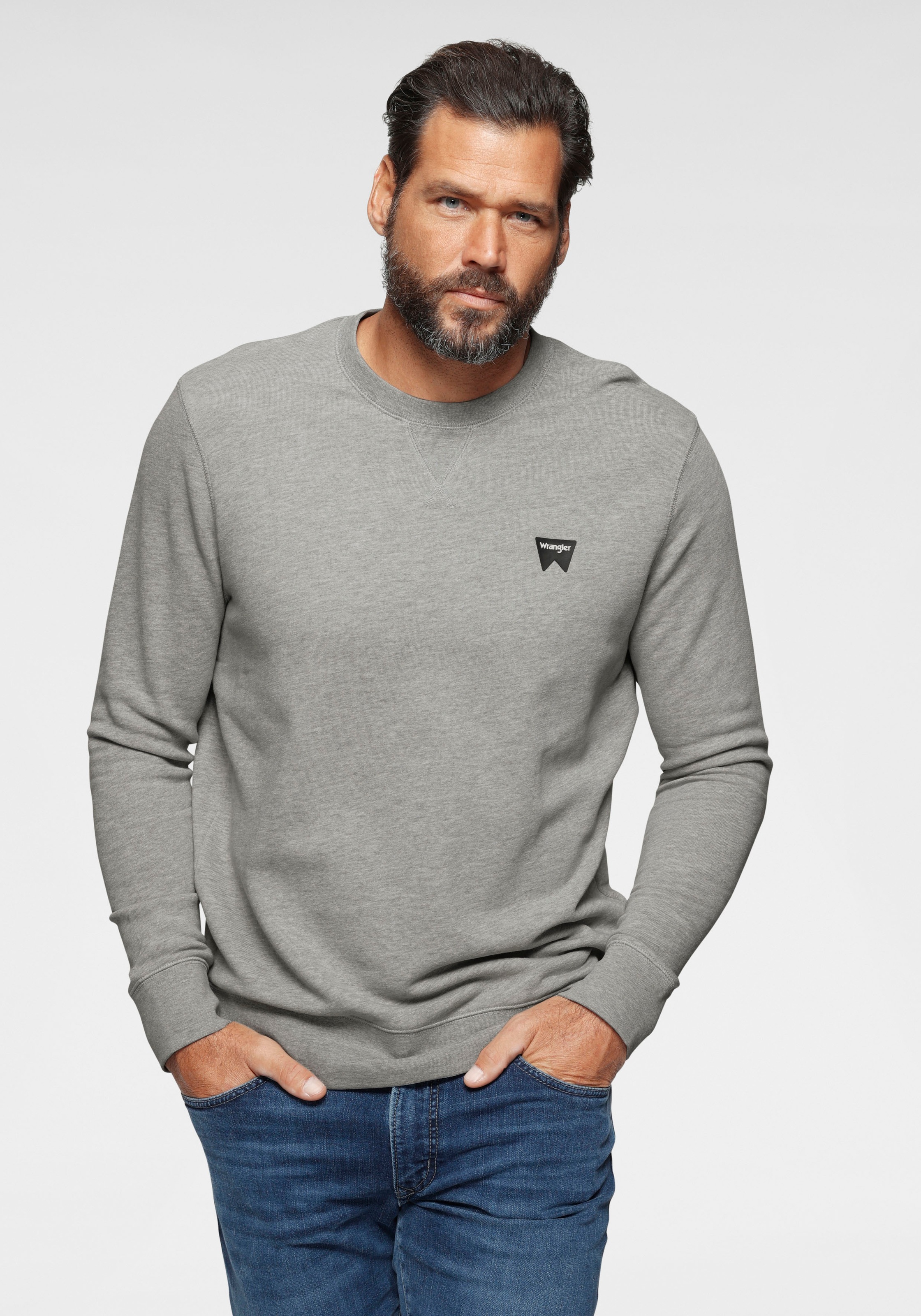 Image of Wrangler Sweatshirt, Logodruck auf der Brust bei Ackermann Versand Schweiz