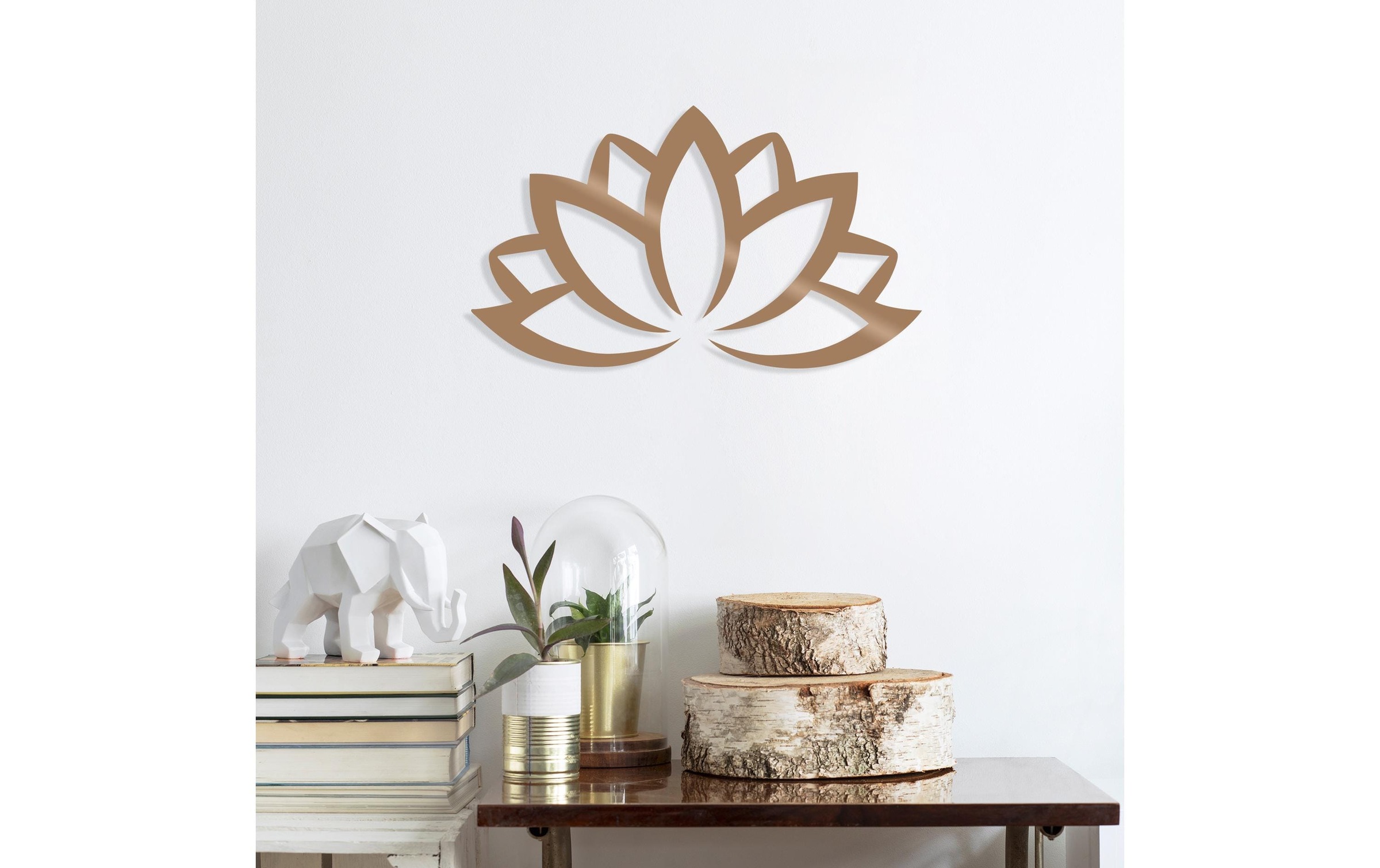 Wanddekoobjekt »Wallxpert Lotus Flower 60 x 35 cm«