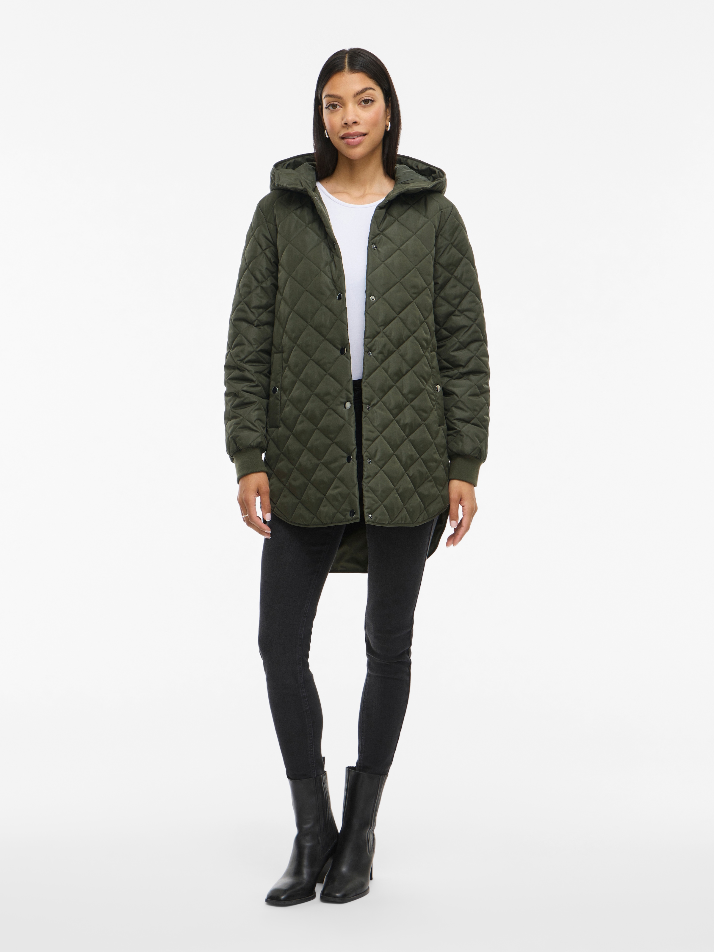 Vila Steppjacke »VITATE L/S HOODED JACKET - NOOS«, mit Kapuze