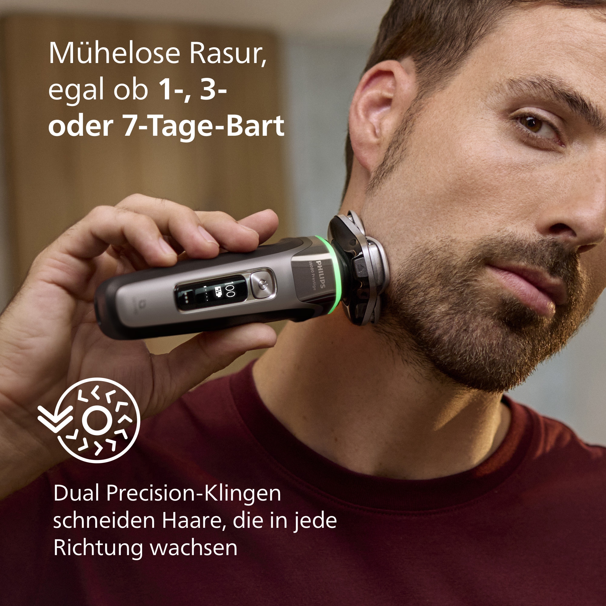 Philips Elektrorasierer »Series i9000 Prestige XP9202/10« integrierter Präzisionstrimmer mit SkinIQ Technologie, inkl. Ladestand, Reiseetui