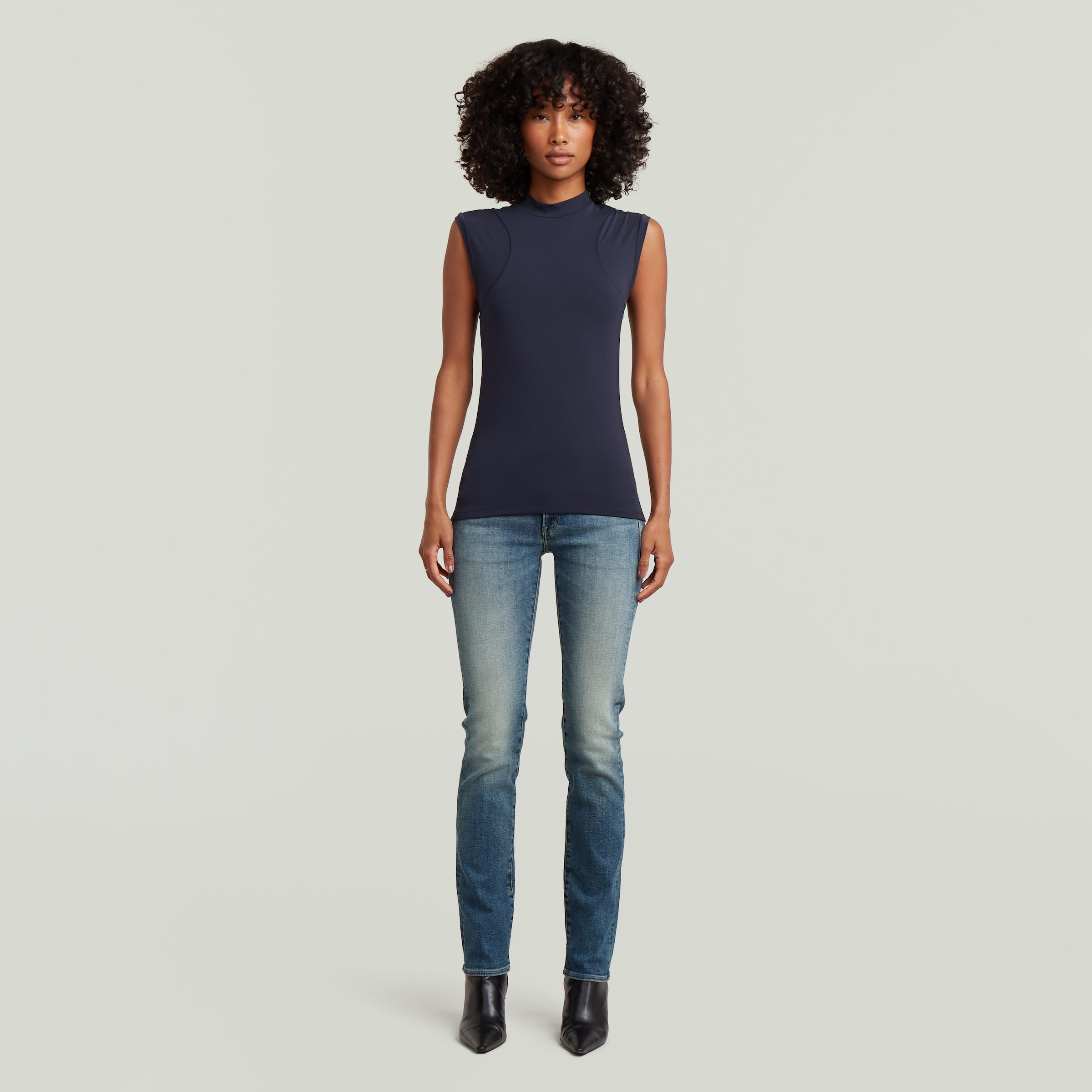 G-STAR Straight-Jeans »Midge« 5-Pocket-Design mit markanten Steppnähten