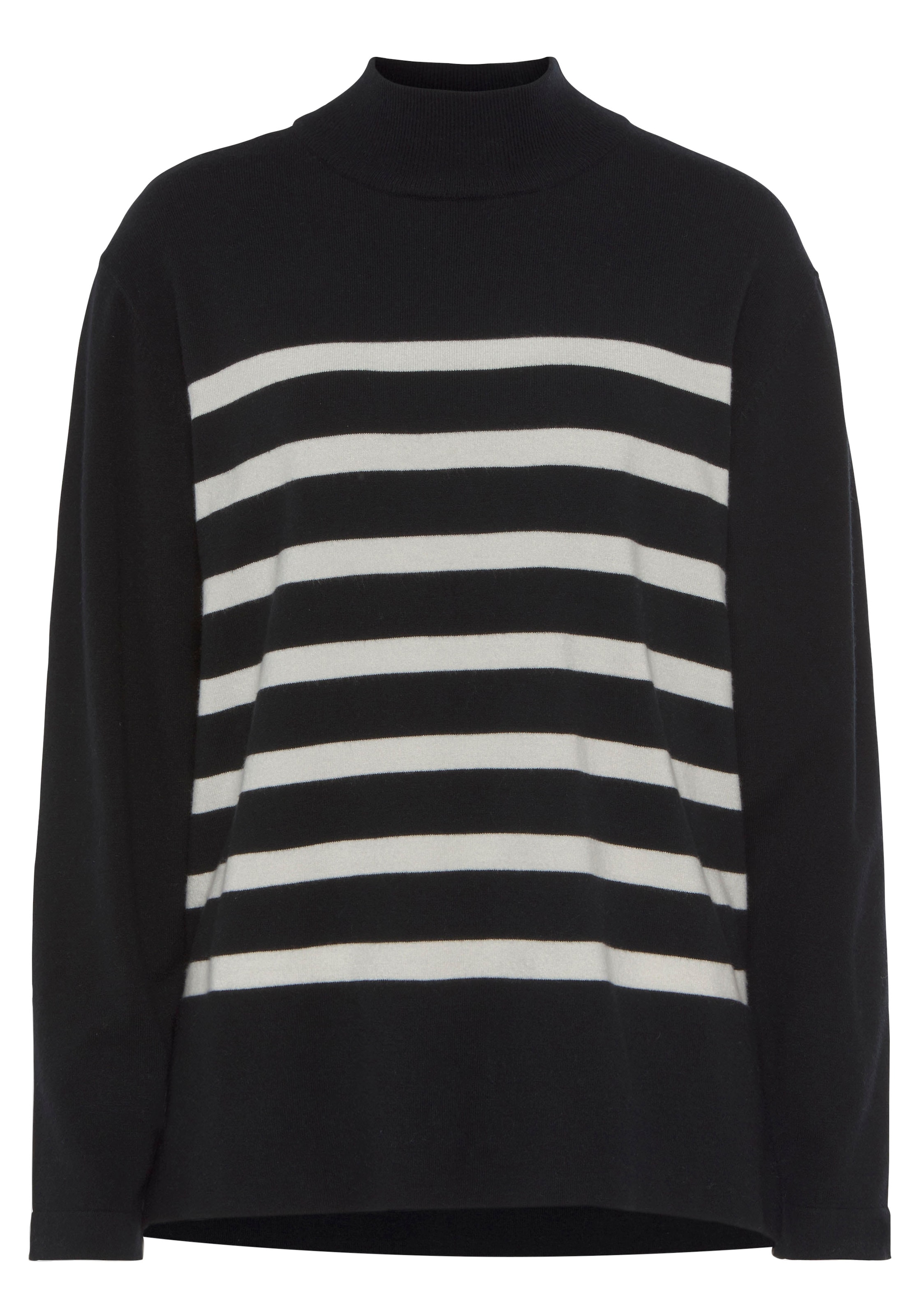 Image of LASCANA Stehkragenpullover gestreift mit Stehkragen