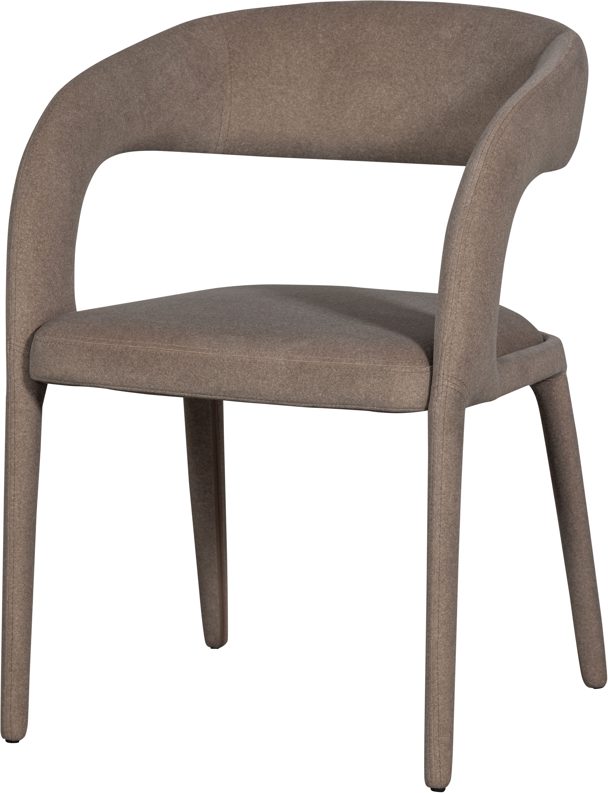 Image of WOOOD Armlehnstuhl "Arms filzartige Optik Webstoff vollständig bezogen, H80 x B60 x T54 cm" () Tragkraft 120 kg, Maximale Verschleissfestigkeit, montiert geliefert