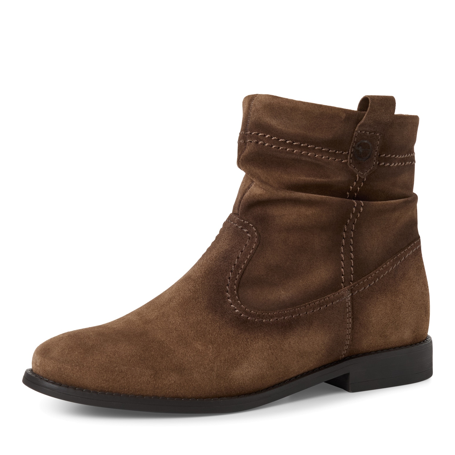 Image of Tamaris Stiefelette Blockabsatz, Boots mit Falten im slouchy Look