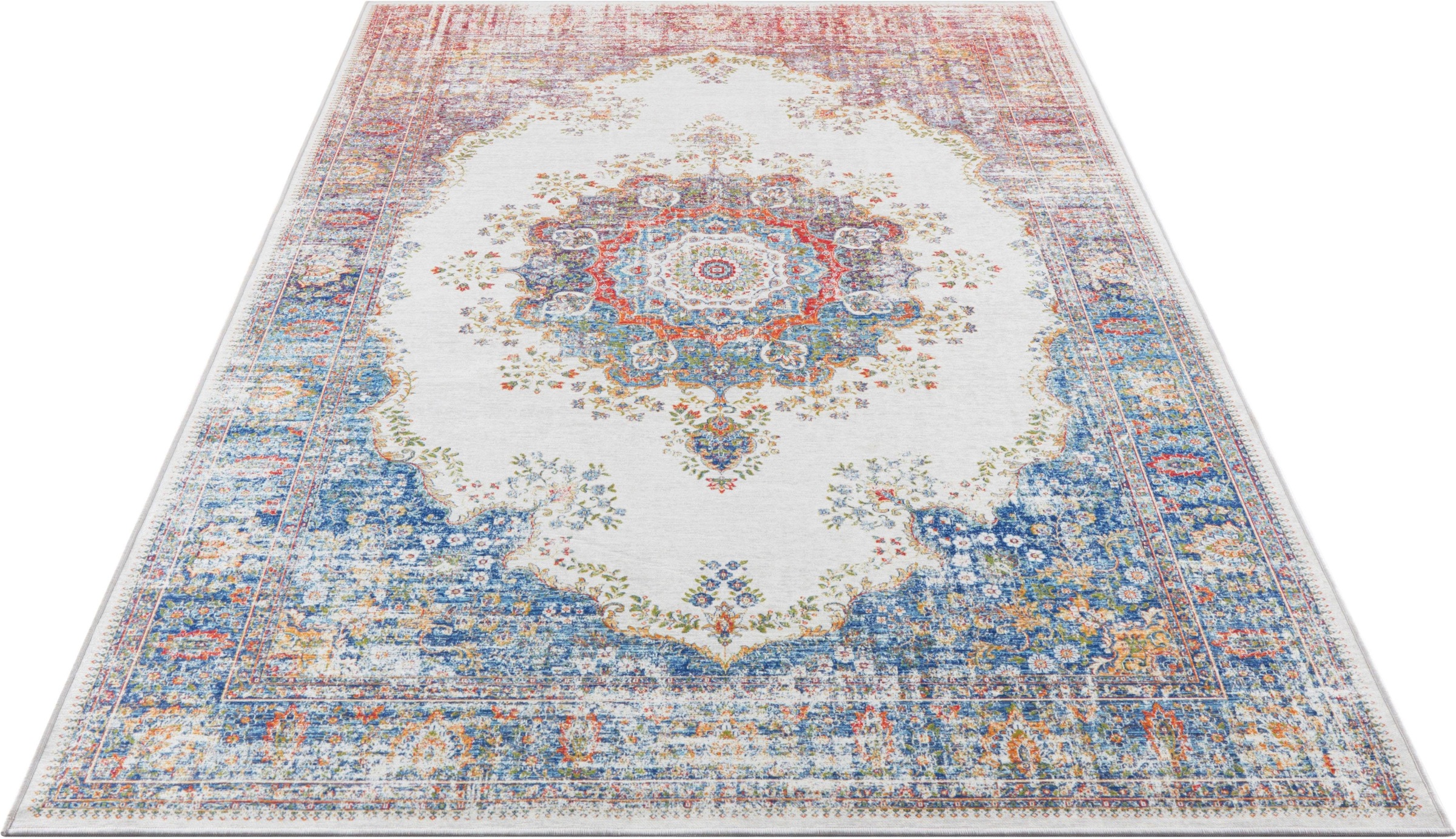 Image of Home affaire Teppich »Nolan«, rechteckig, 6 mm Höhe, Orient Optik, Vintage Design, Rutschhemmende Rückenbeschichtung, Wohnzimmer, Schlafzimmer, Arbeitszimmer, Robust, Pflegeleicht bei Ackermann Versand Schweiz