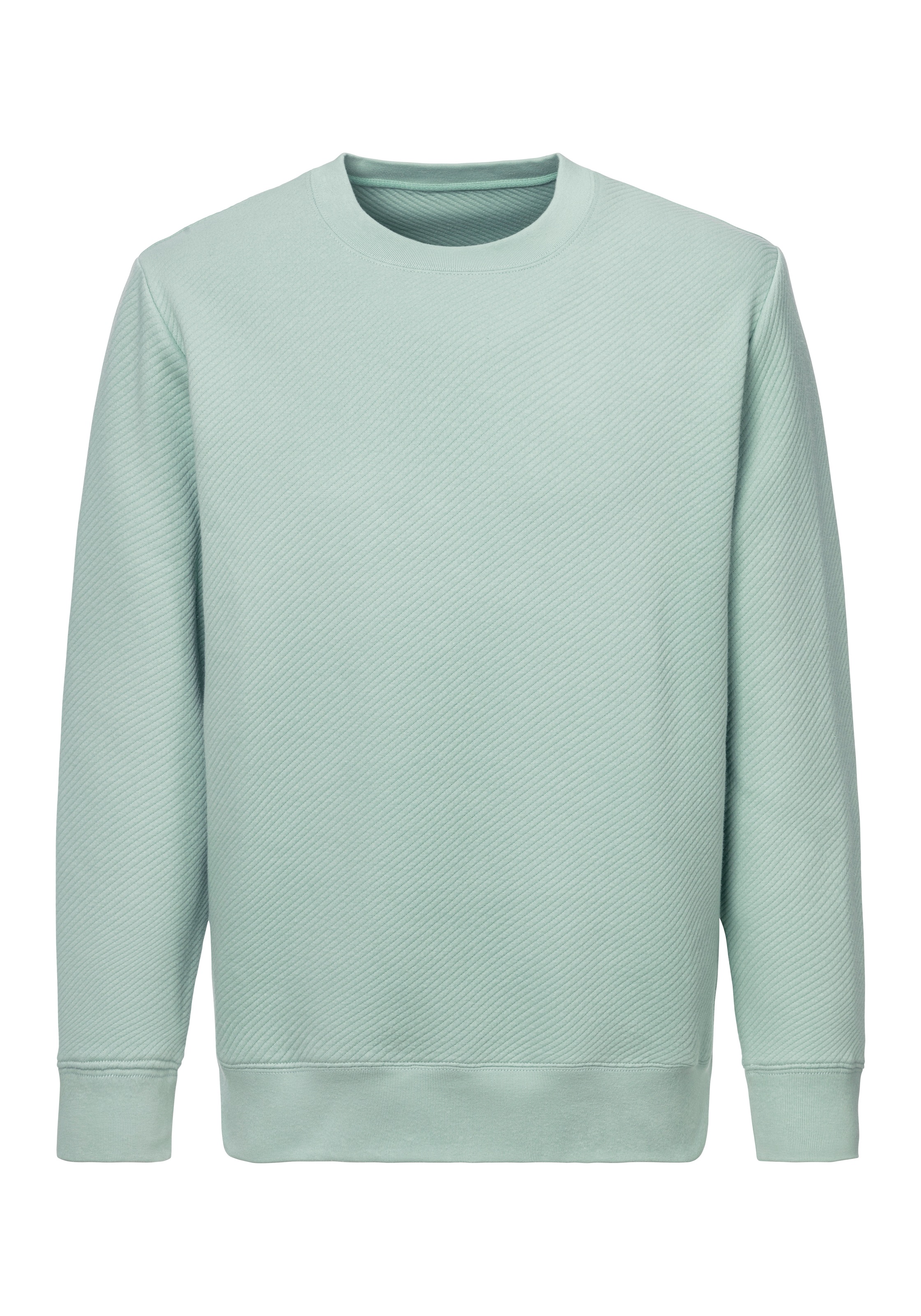John Devin Sweatshirt, Langarm, Pullover mit Struktur, Rundhals, Baumwollmischung