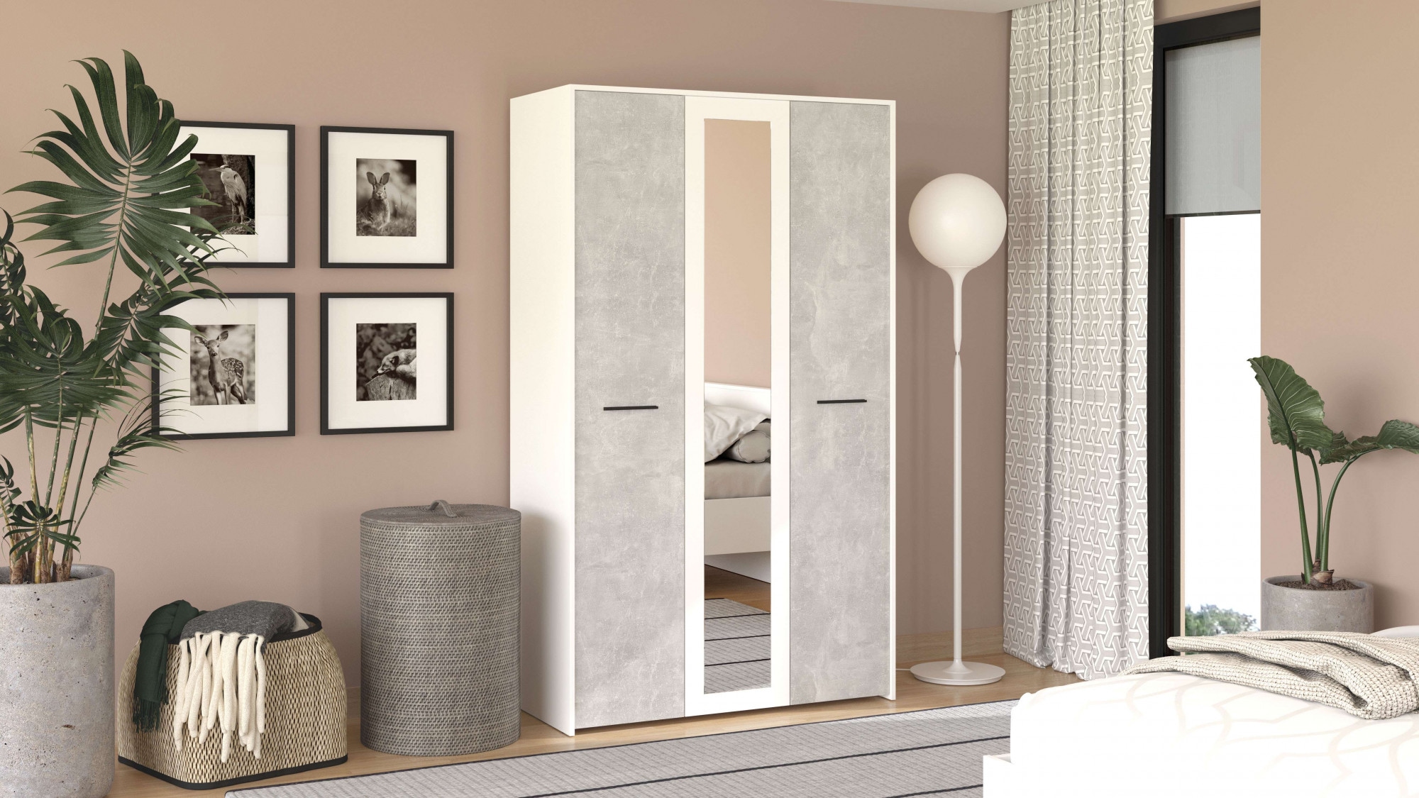 INOSIGN Armoires à vêtements »Varadero, 2 moderne Farbkombinationen mit schwarzen Griffen« mit 1 Spiegeltür, in den Breiten 119 und 157cm, FSC-zertifiziert