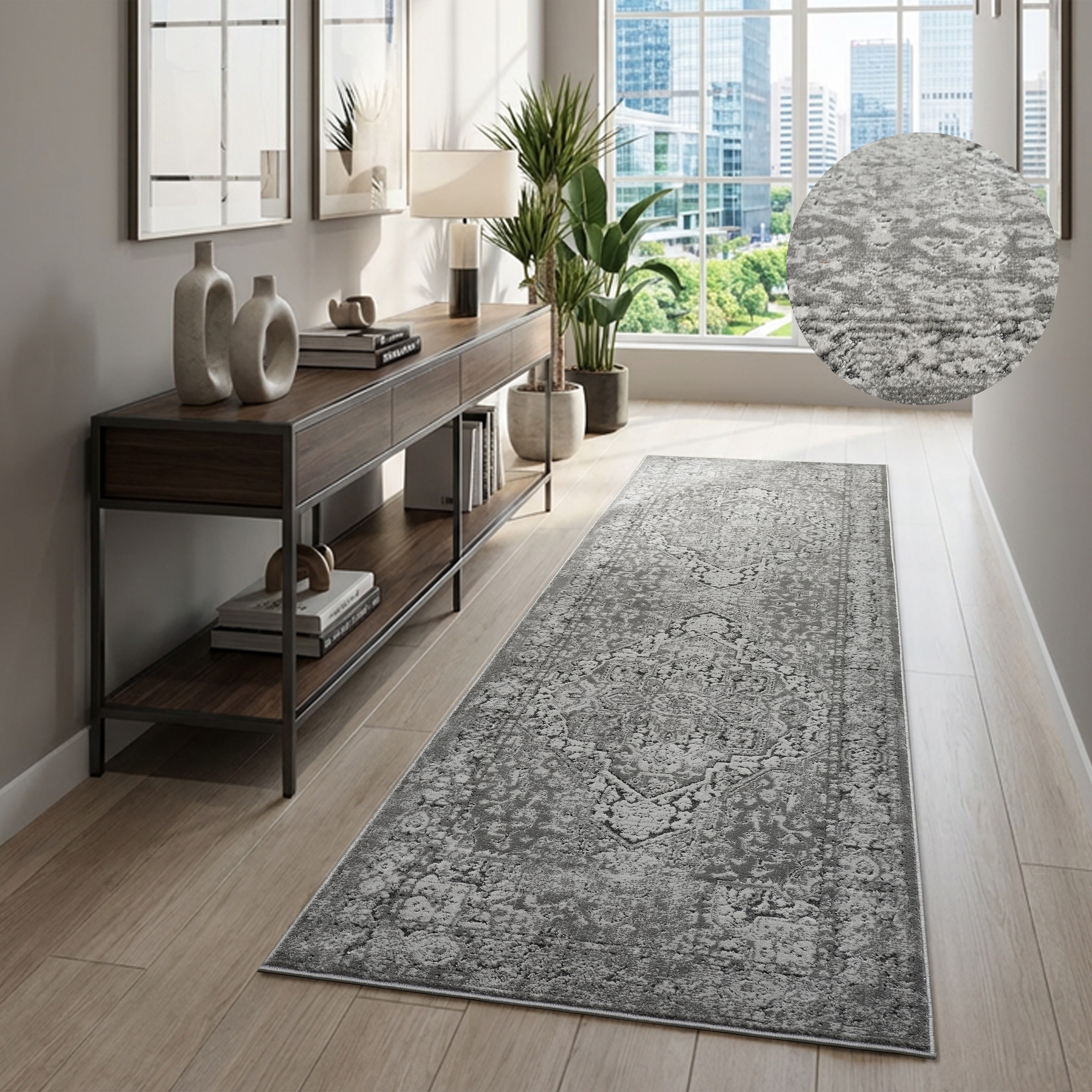 GOODproduct Teppich »Kylan, Hoch-Tief-Struktur, dezenter Glanz« rechteckig 9 mm Höhe Schrumpf-Garn-Effekt, im Vintage-Look, dichte Qualität, Wohnzimmer