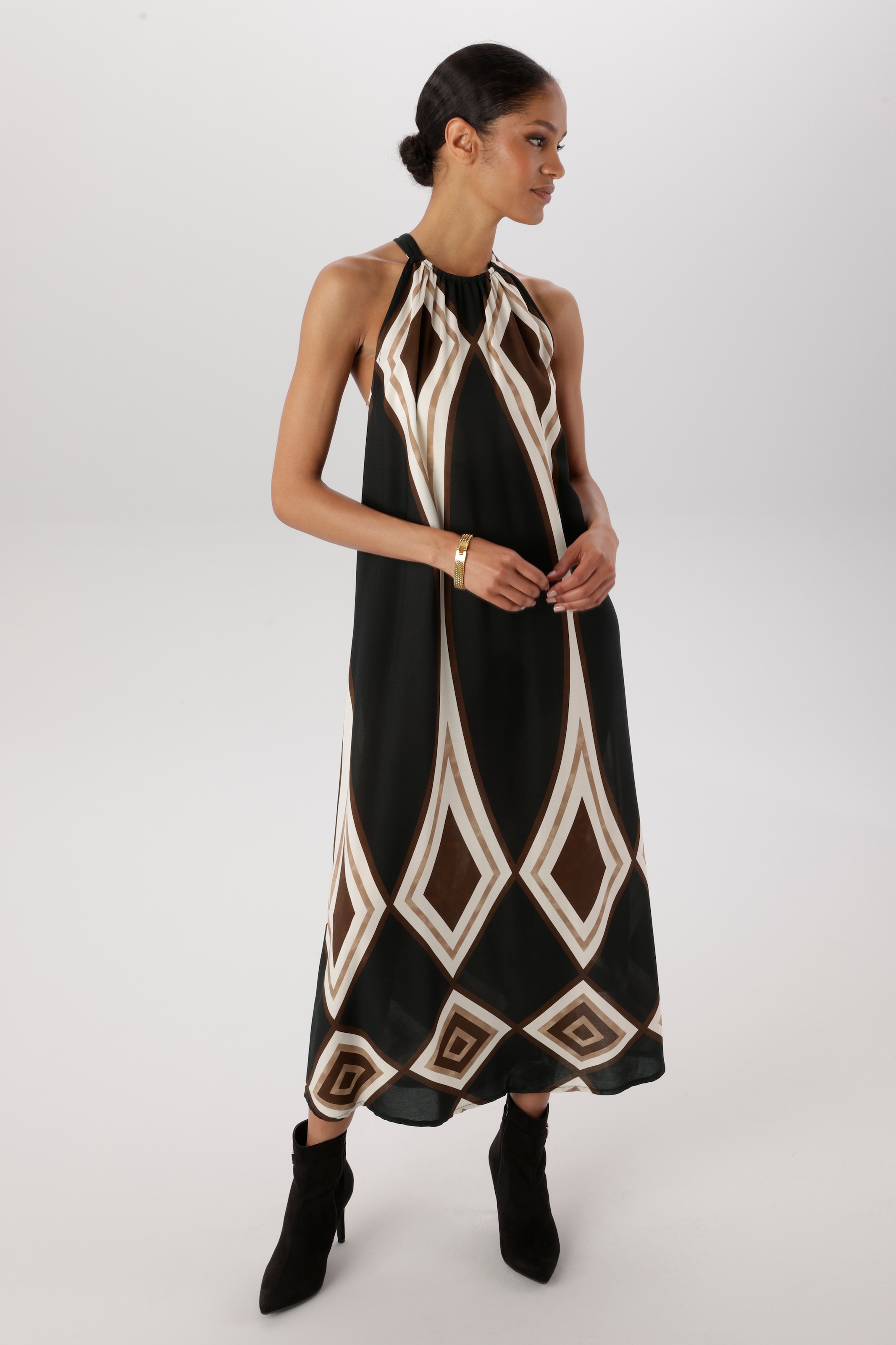 Image of Aniston SELECTED Maxikleid locker fallender Schnitt mit grafischen Muster - NEUE KOLLEKTION