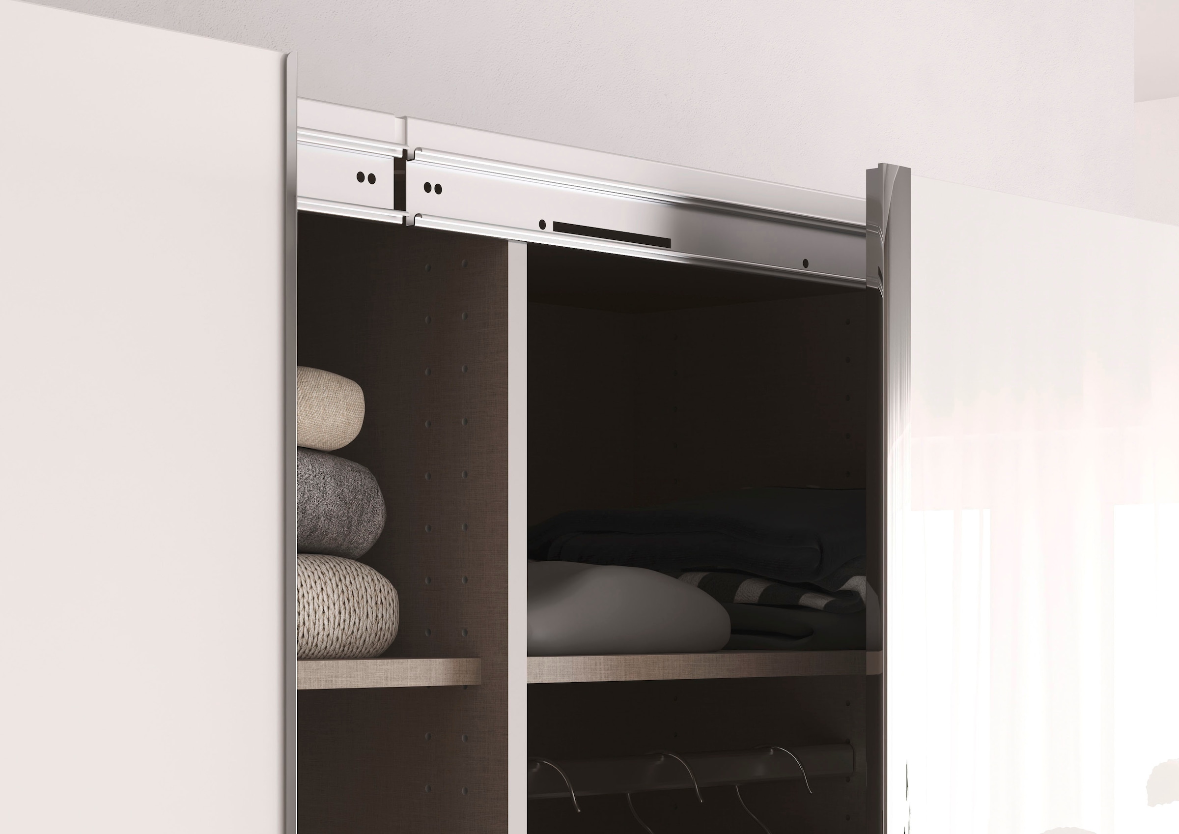 rauch Schwebetürenschrank »Kleiderschrank Schrank Garderobe Wäscheschrank Ankleide SYNCRONO« Breiten 271/316/361 cm Höhen 211/230 cm,  mit Synchronöffnung
