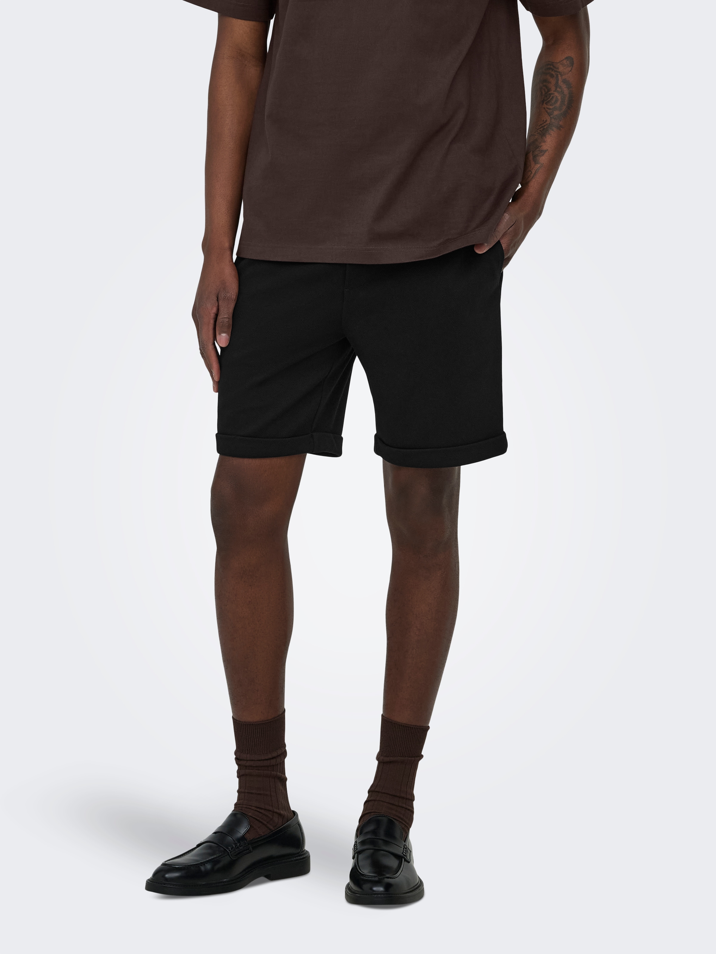 Image of ONLY & SONS Sweatshorts "ONSNEWKODYL REG S SHORTS BP" Materialmix, normal geschnitten