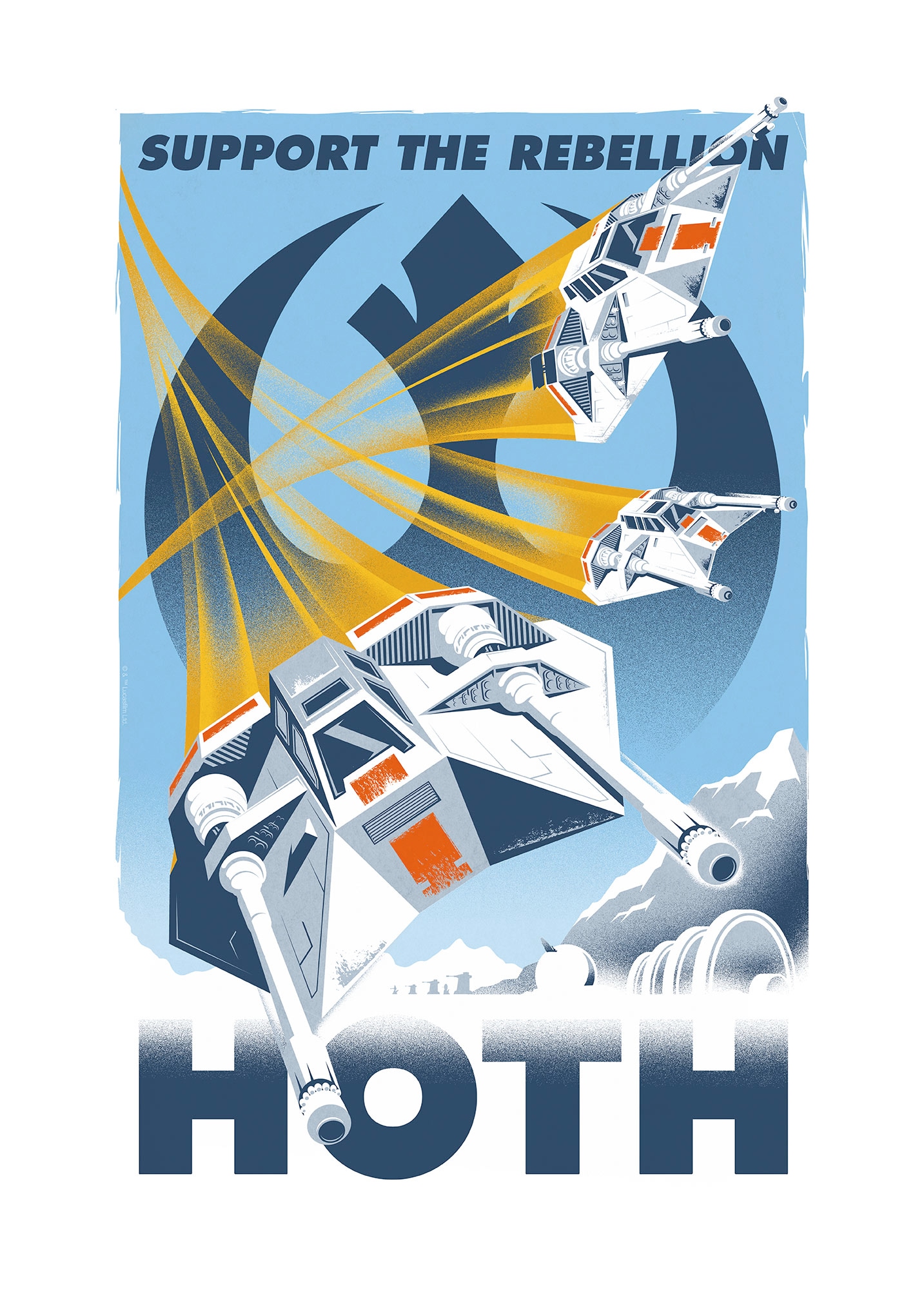 Komar Wandbild »Star Wars Hoth Temporary Headquarter«, Disney, (Set, 1 St.), 40 x 50 cm (Breite x Höhe) - Kinderzimmer, Dekoration