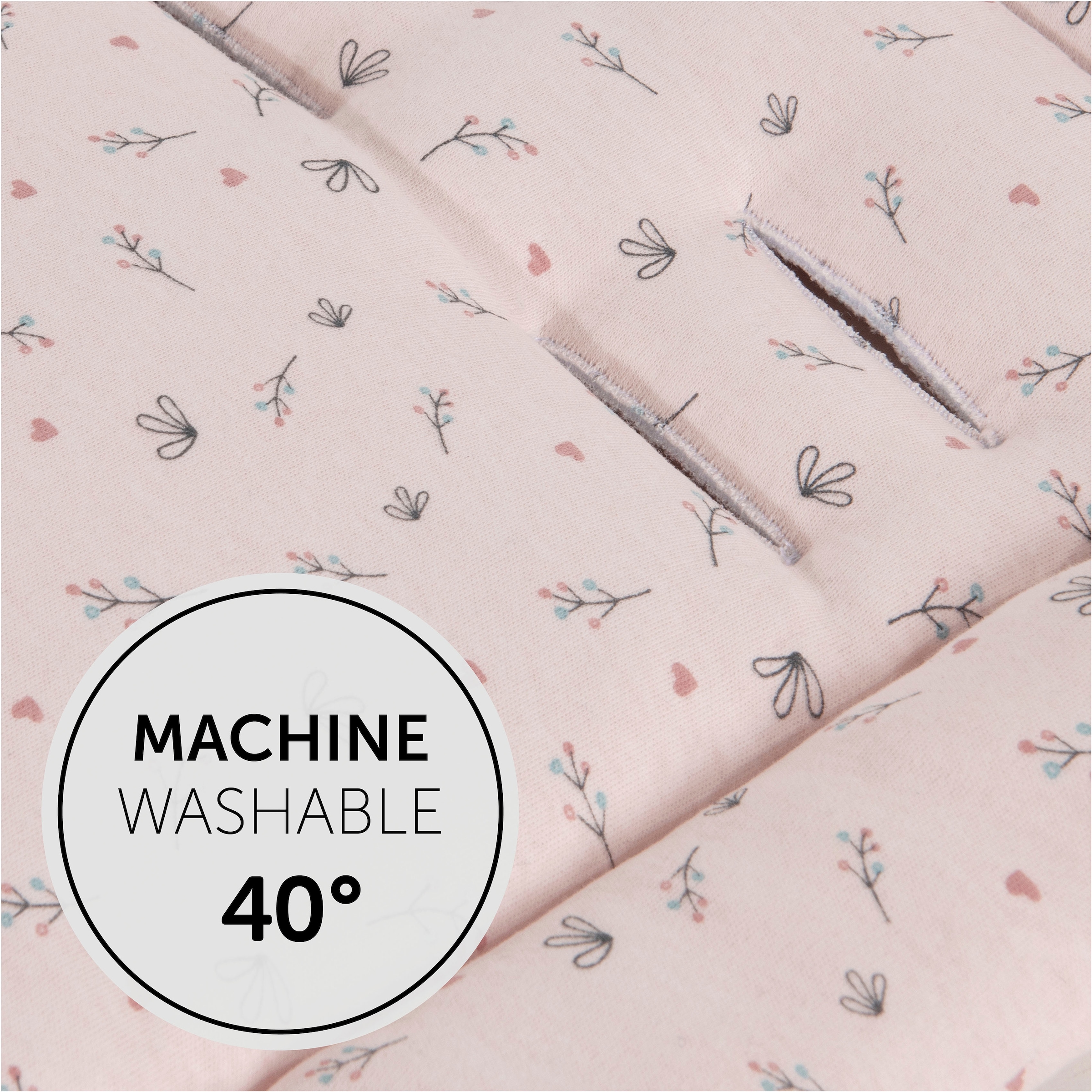 Hauck Housse de siège de poussette »Seat Liner, Flowers Rose« auch für Buggys geeignet