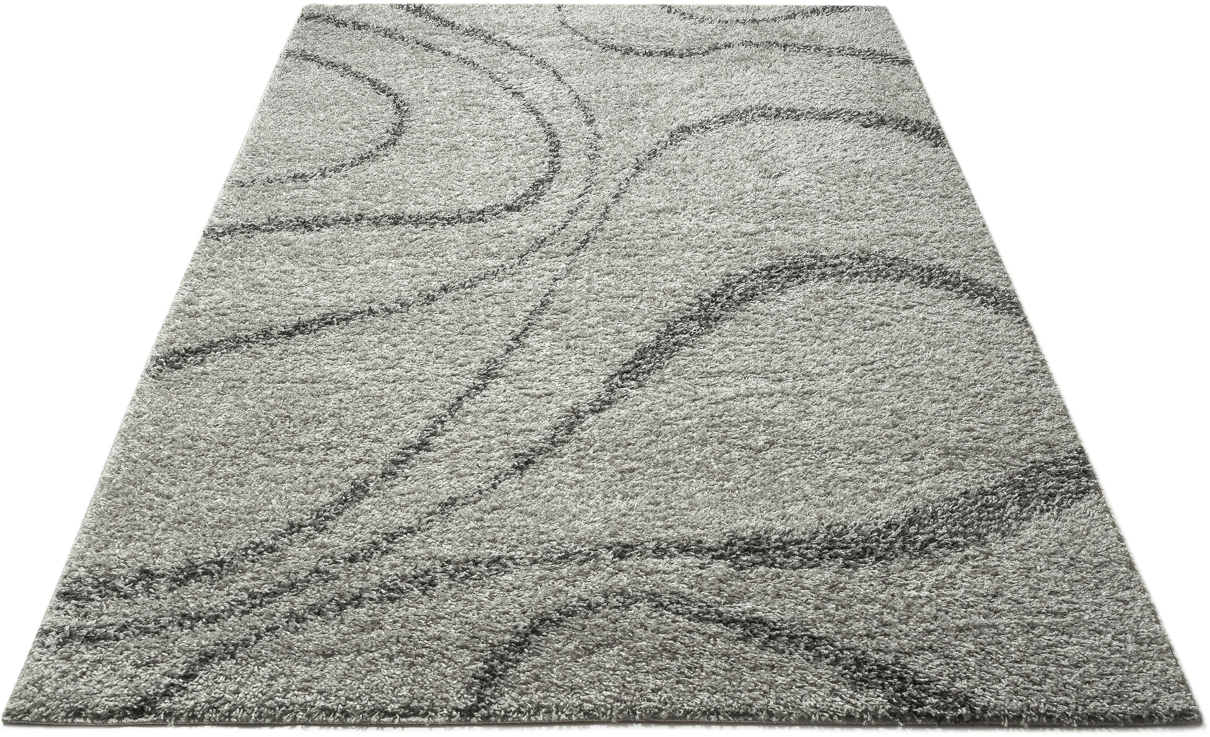 Image of Home affaire Hochflor-Teppich »Nano«, rechteckig, 31 mm Höhe, weiche Haptik, modernes Wellen-Design, Teppich Hochflor, besonders weicher Flor, ideale Teppiche für Wohnzimmer, Schlafzimmer, Arbeitszimmer bei Ackermann Versand Schweiz