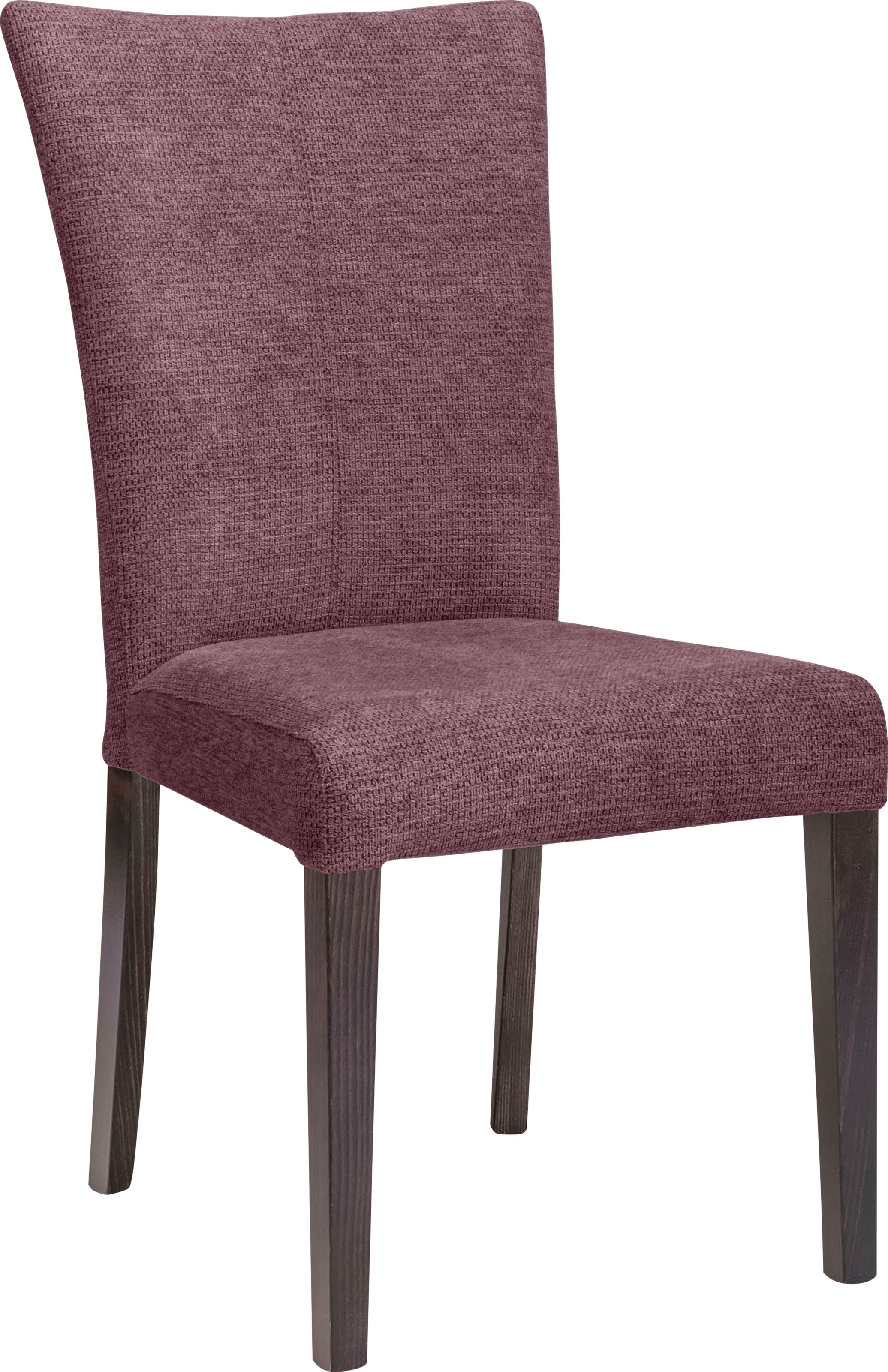 Home affaire 4-Fussstuhl »Aspen«, (Set), 2 St., Softstruktur, Beine aus massiver Buche, wengefarben lackiert