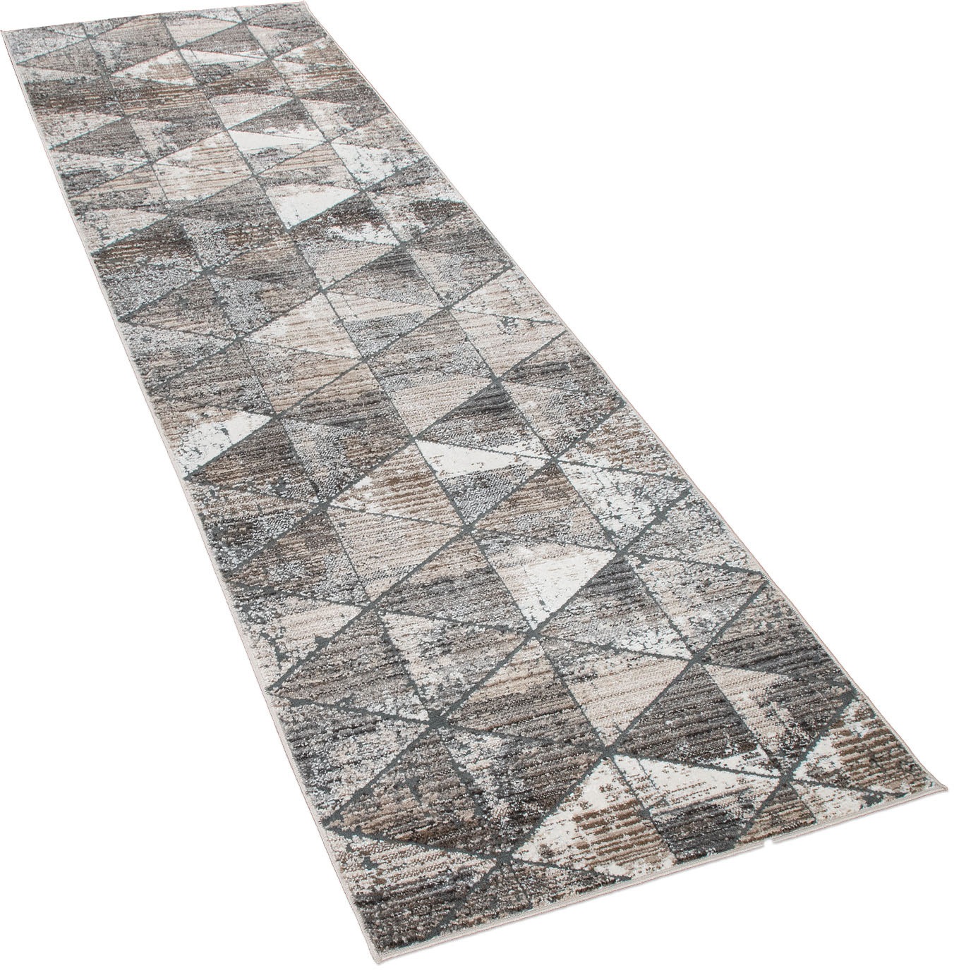 Image of Paco Home Läufer »Harnuba 757«, rechteckig, 9 mm Höhe, Teppich-Läufer, Kurzflor, modernes Rauten Design, verwaschene Optik, ideal im Flur & Schlafzimmer bei Ackermann Versand Schweiz