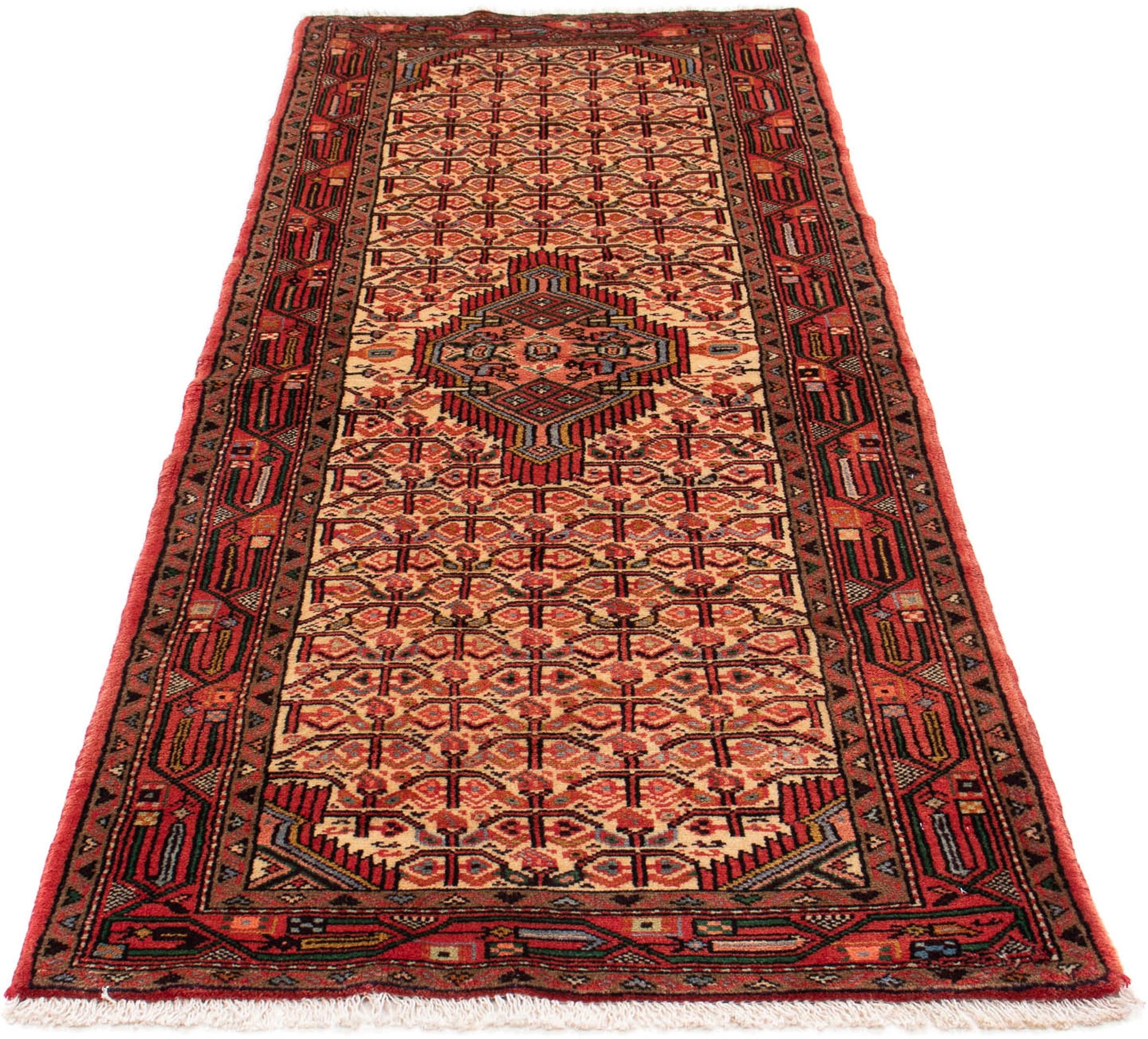 Image of morgenland Orientteppich »Perser - Nomadic - 212 x 83 cm - beige«, rechteckig, 10 mm Höhe, Wohnzimmer, Handgeknüpft, Einzelstück mit Zertifikat bei Ackermann Versand Schweiz