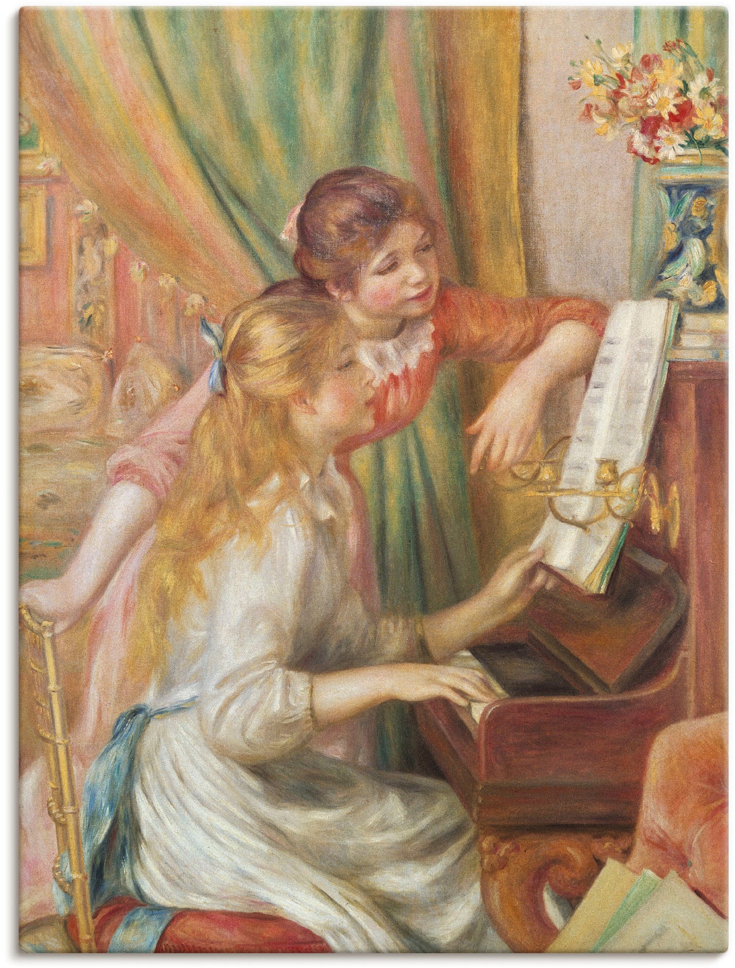 Image of Artland Wandbild »Junge Mädchen am Klavier. 1892«, Kind, (1 St.), in vielen Grössen & Produktarten -Leinwandbild, Poster, Wandaufkleber / Wandtattoo auch für Badezimmer geeignet bei Ackermann Versand Schweiz