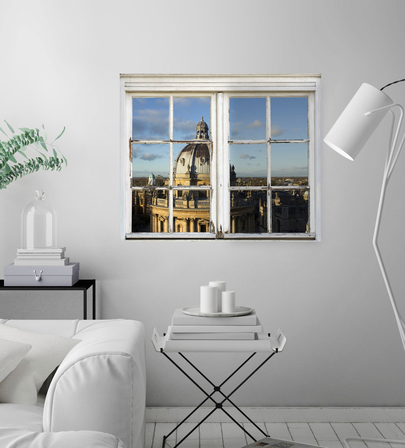 queence Autocollants muraux »Kathedrale« Wandsticker, Wandbild, selbstklebend, 3D, Fenster